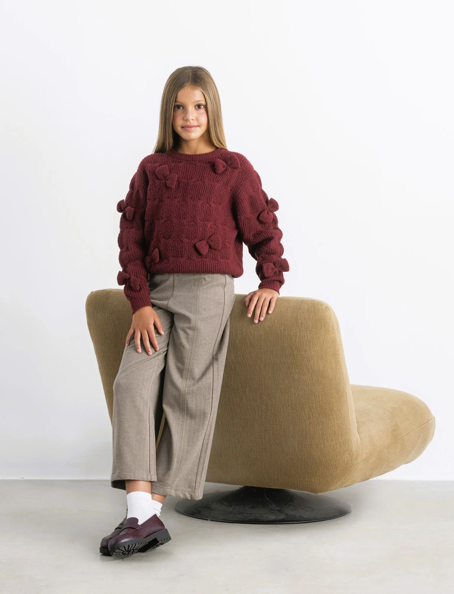 Maglia con fiocchi - Bordeaux - Image 3