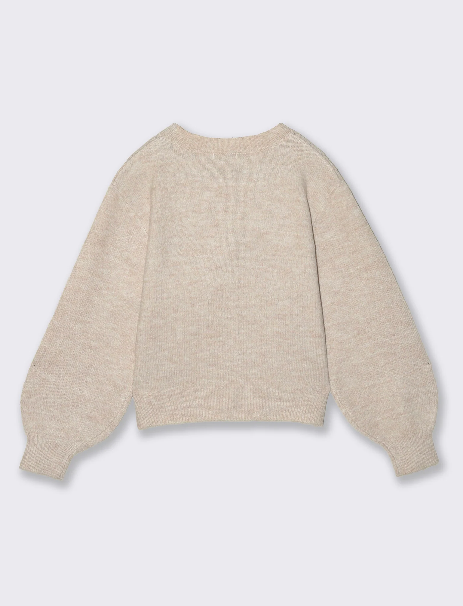 Maglia con fiocco - Beige - Image 2