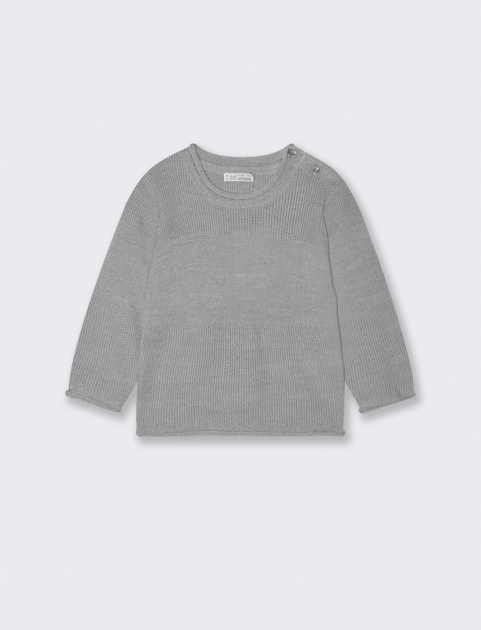 Maglia con lavorazione frontale - Grigio mel.