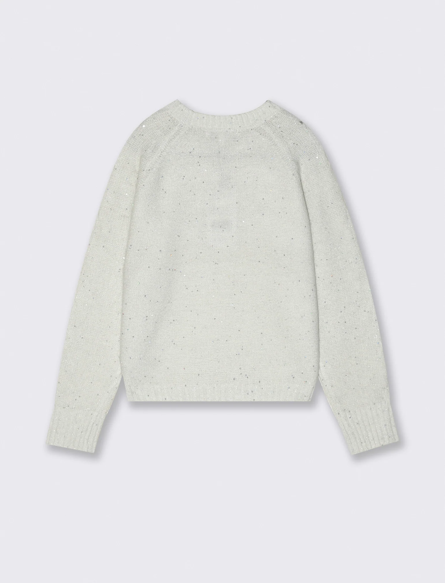 Maglia con micropaillettes - Bianco sporco - Image 3