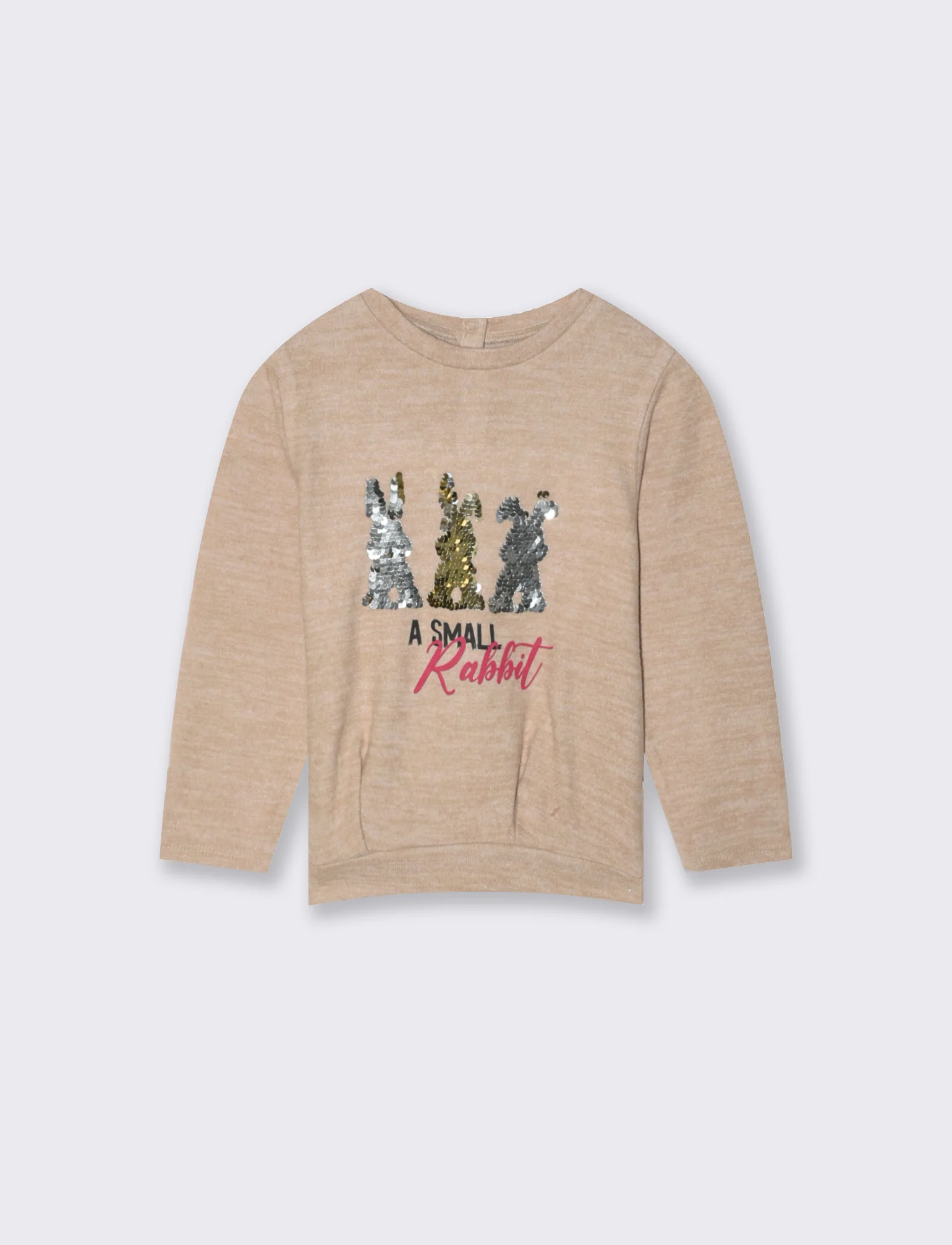 Maglia con paillettes - Beige