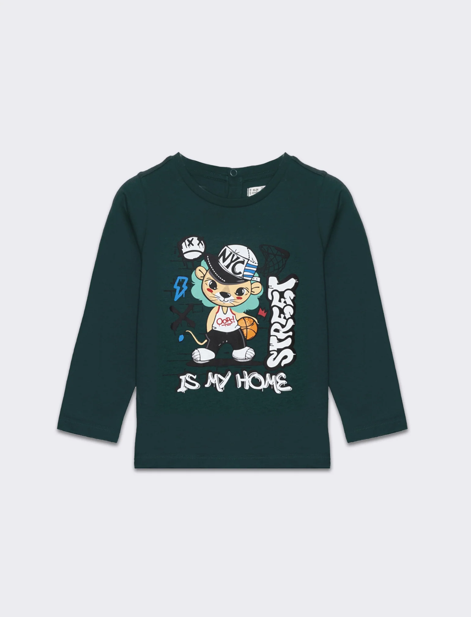 Maglia con stampa colorata da neonato - Verde