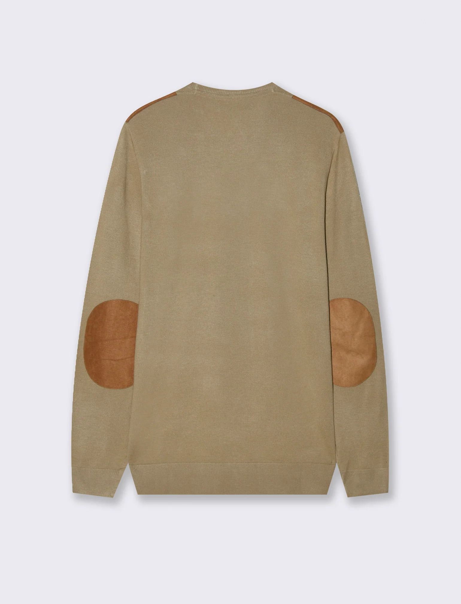 MAGLIA CON TOPPE EFFETTO SUEDE - Beige - Image 3