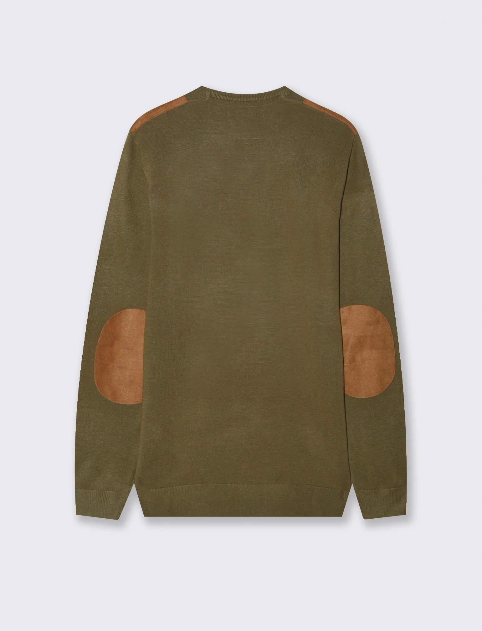 MAGLIA CON TOPPE EFFETTO SUEDE - Verde oliva - Image 3