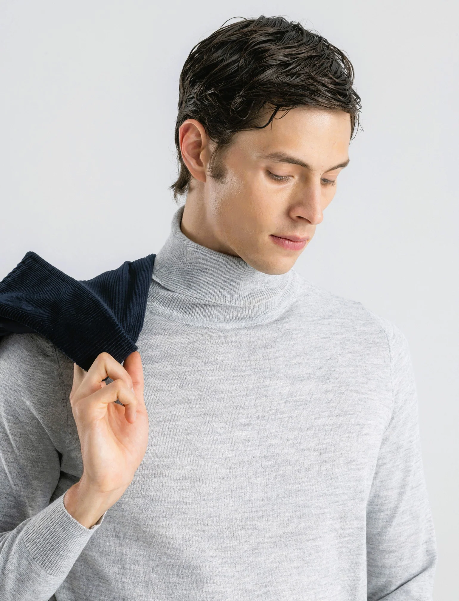 MAGLIA DOLCE VITA IN FILATO EFFETTO LANA - Grigio mel. - Image 4