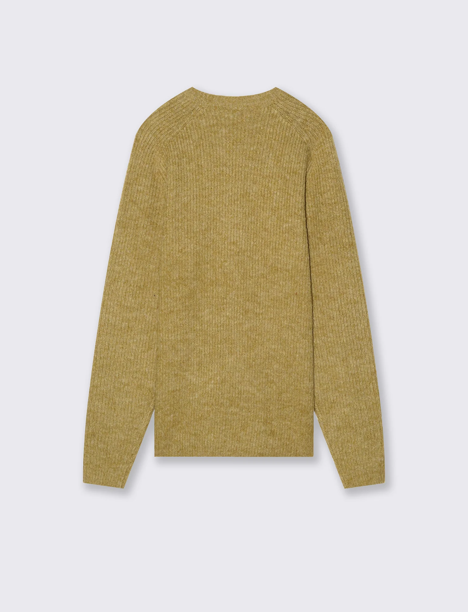 MAGLIA EFFETTO LANA A COSTE - Ocra - Image 2