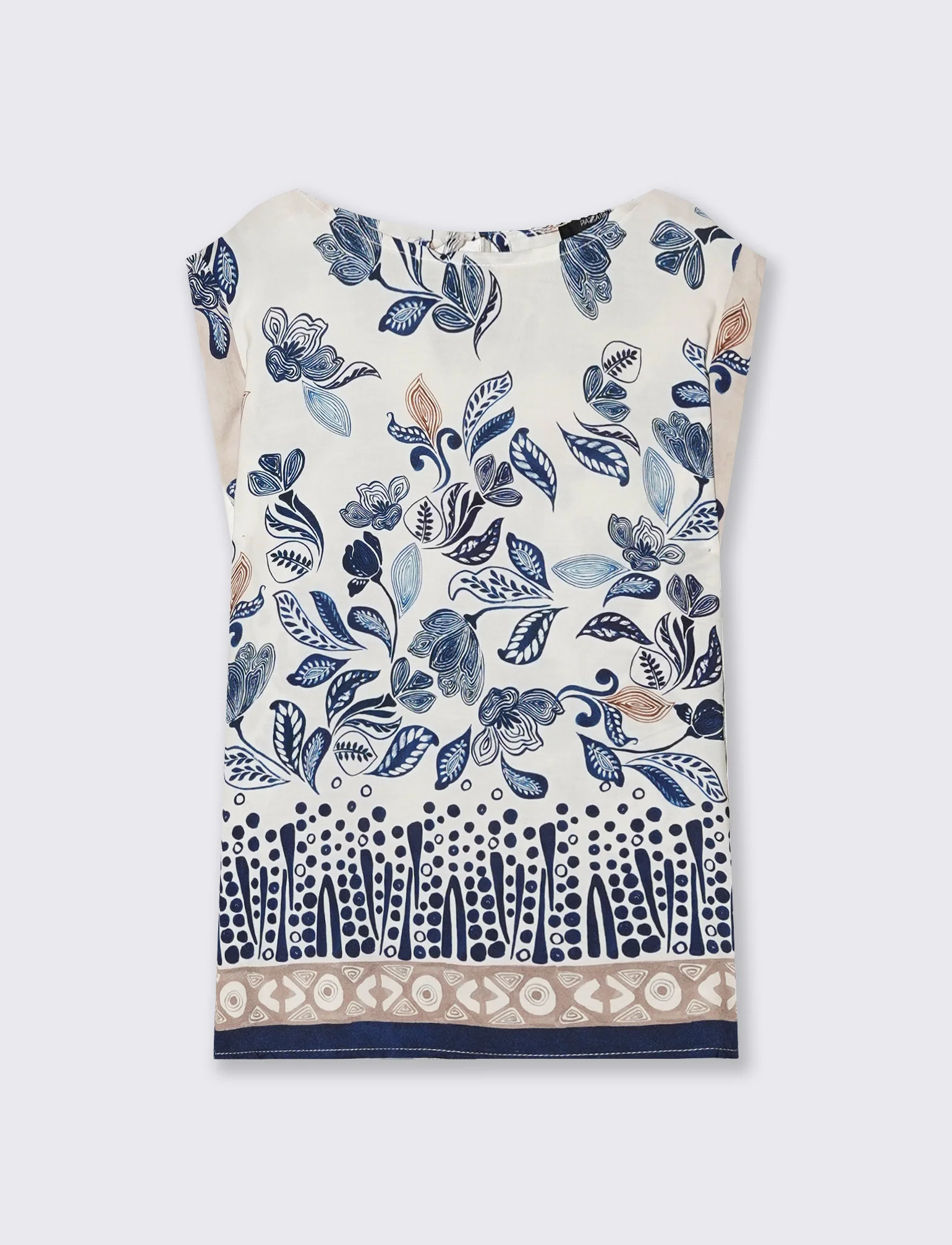 Maglia Fantasia con Manica a T - Bianco