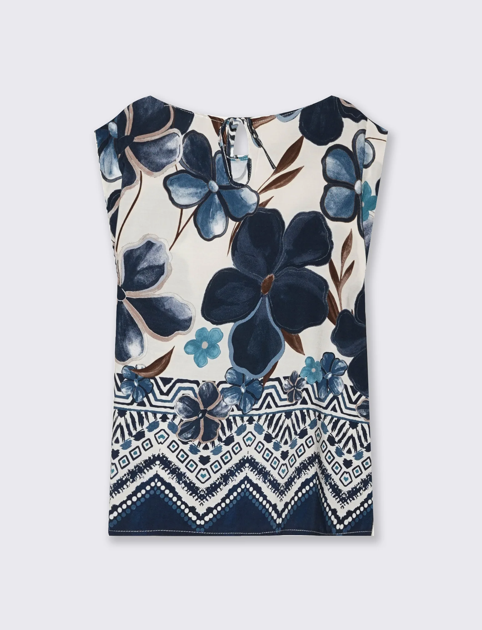 Maglia Fantasia con Manica a T - Blu - Image 2
