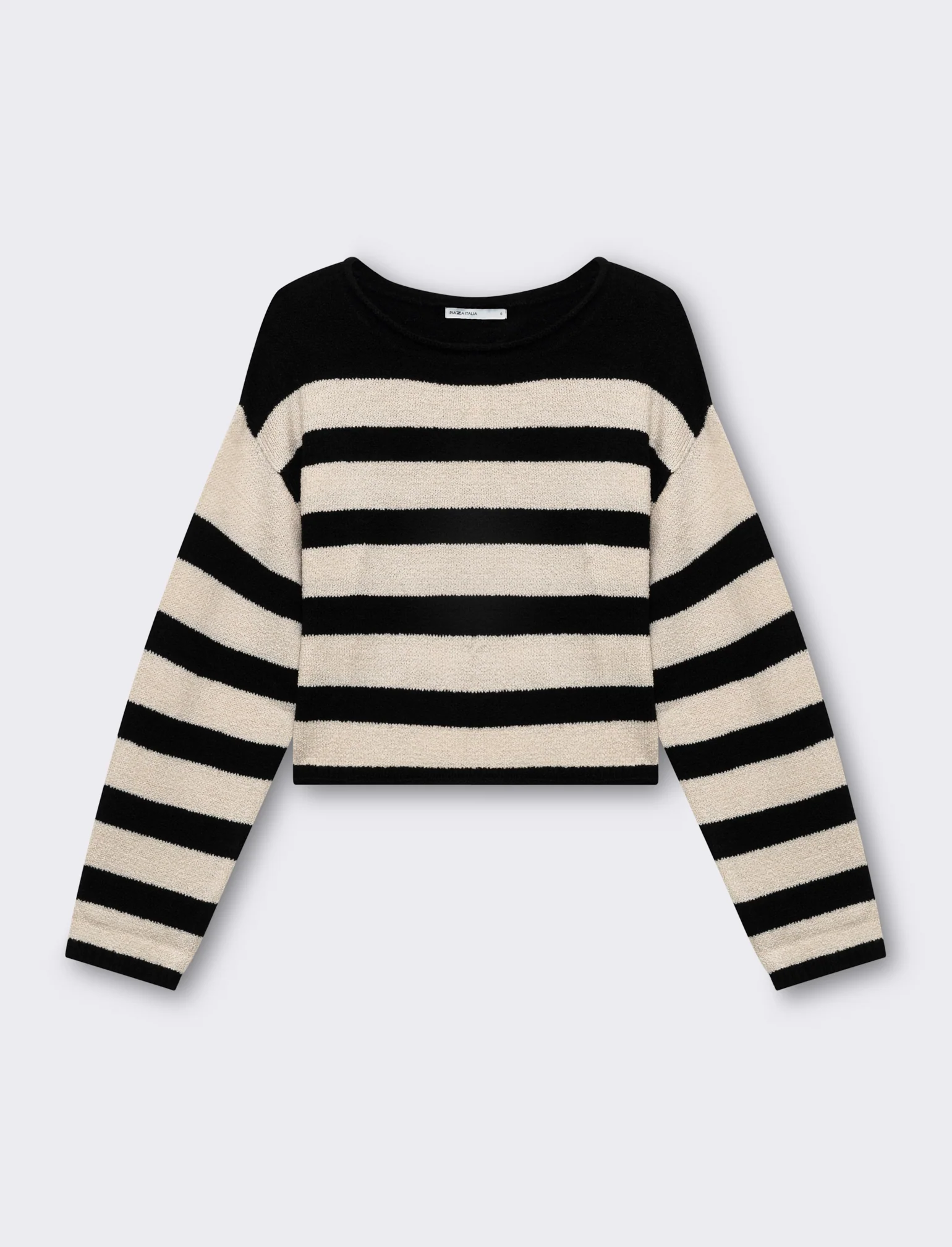 Maglia giro collo a strisce da donna - var 1