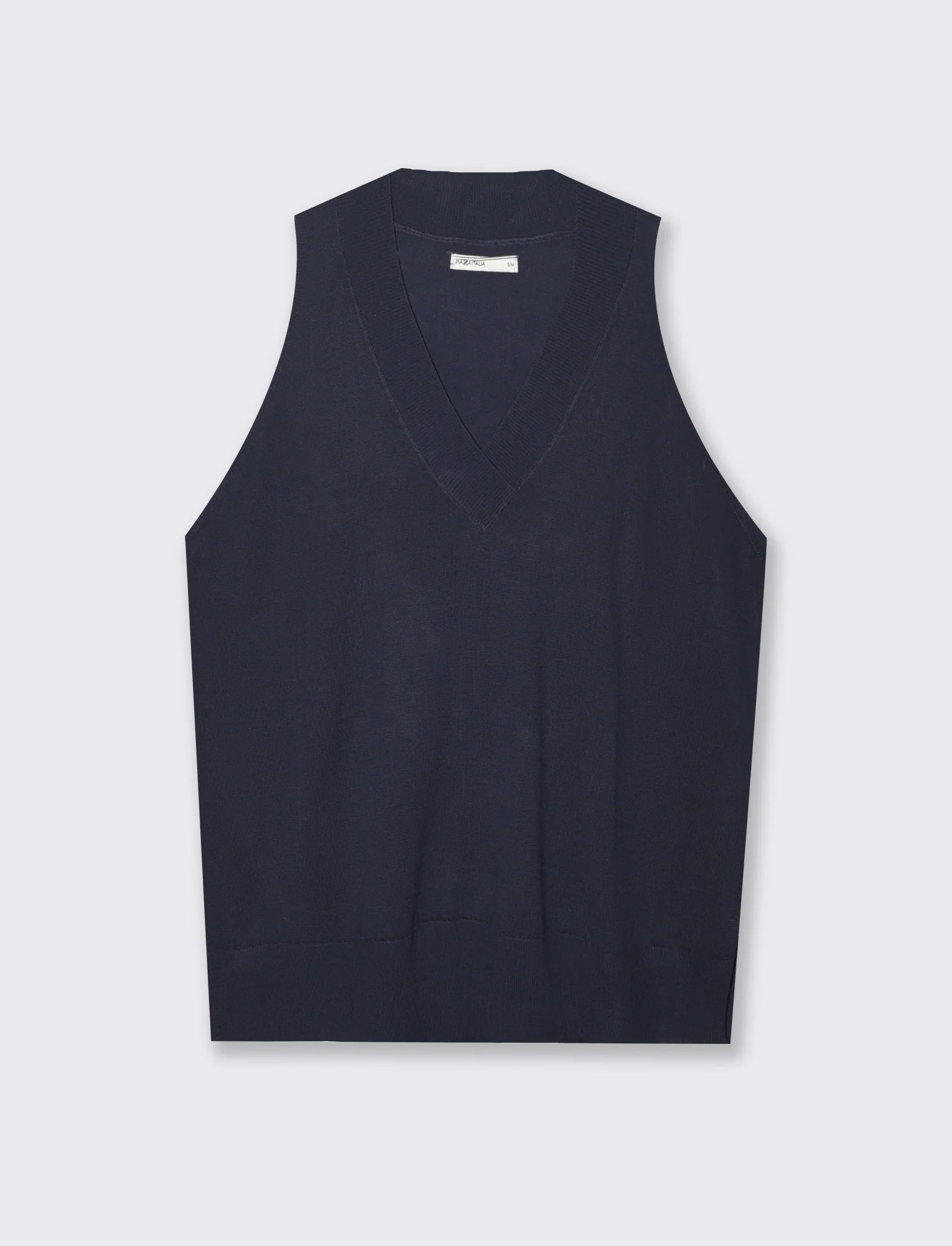 Maglia giro manica da donna - Blu