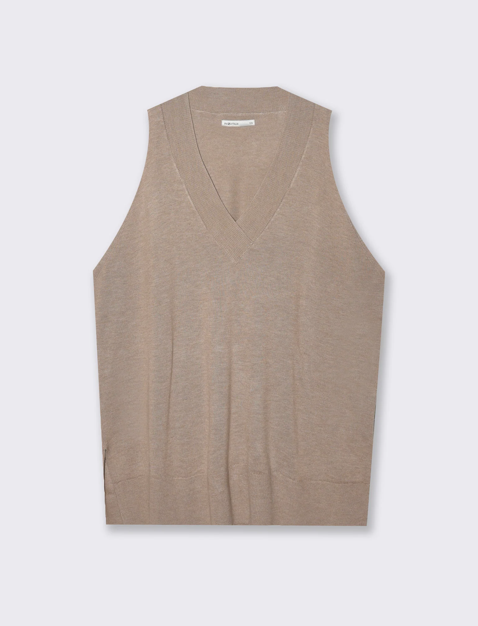 Maglia giro manica da donna - Cammello - Image 4