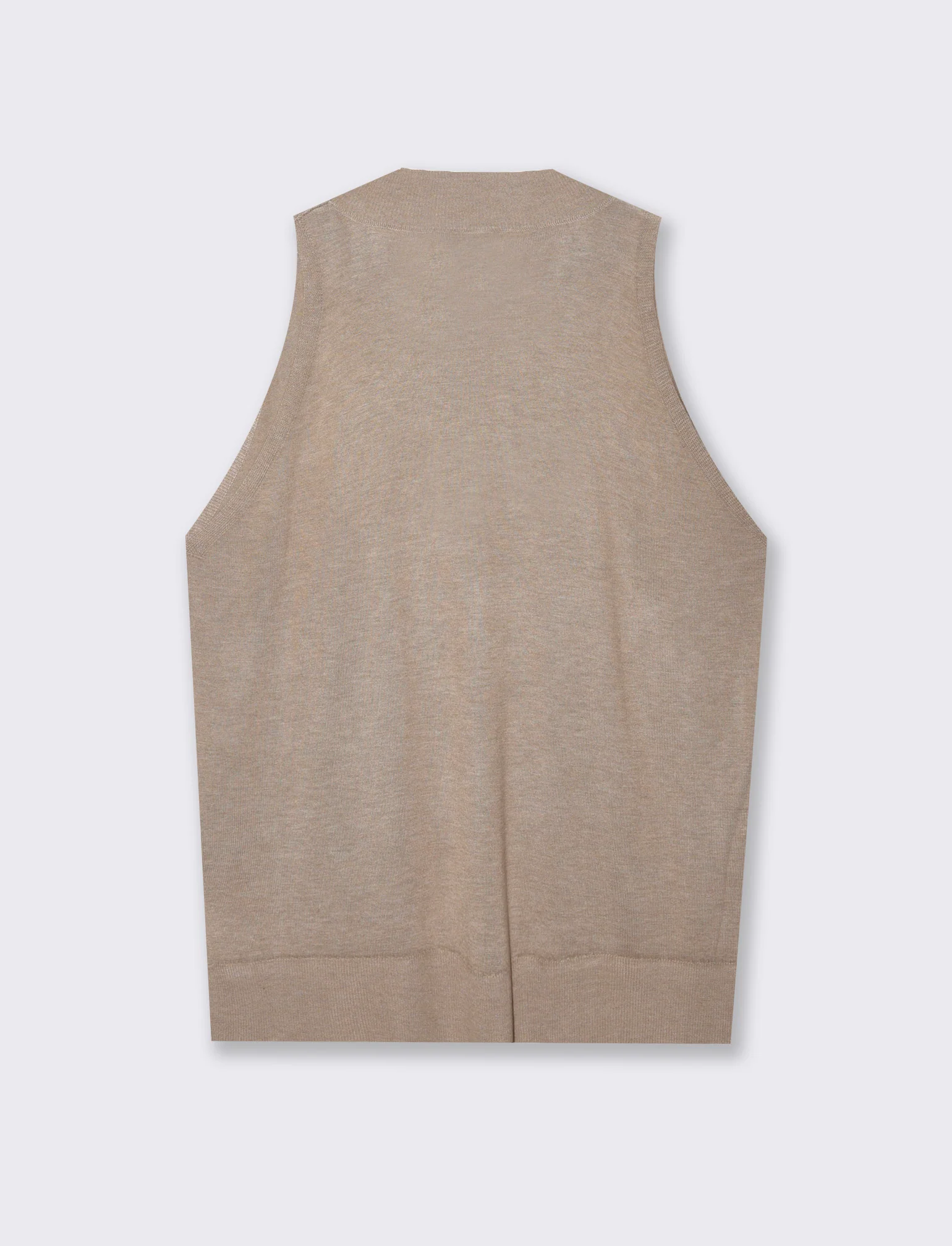Maglia giro manica da donna - Cammello - Image 5