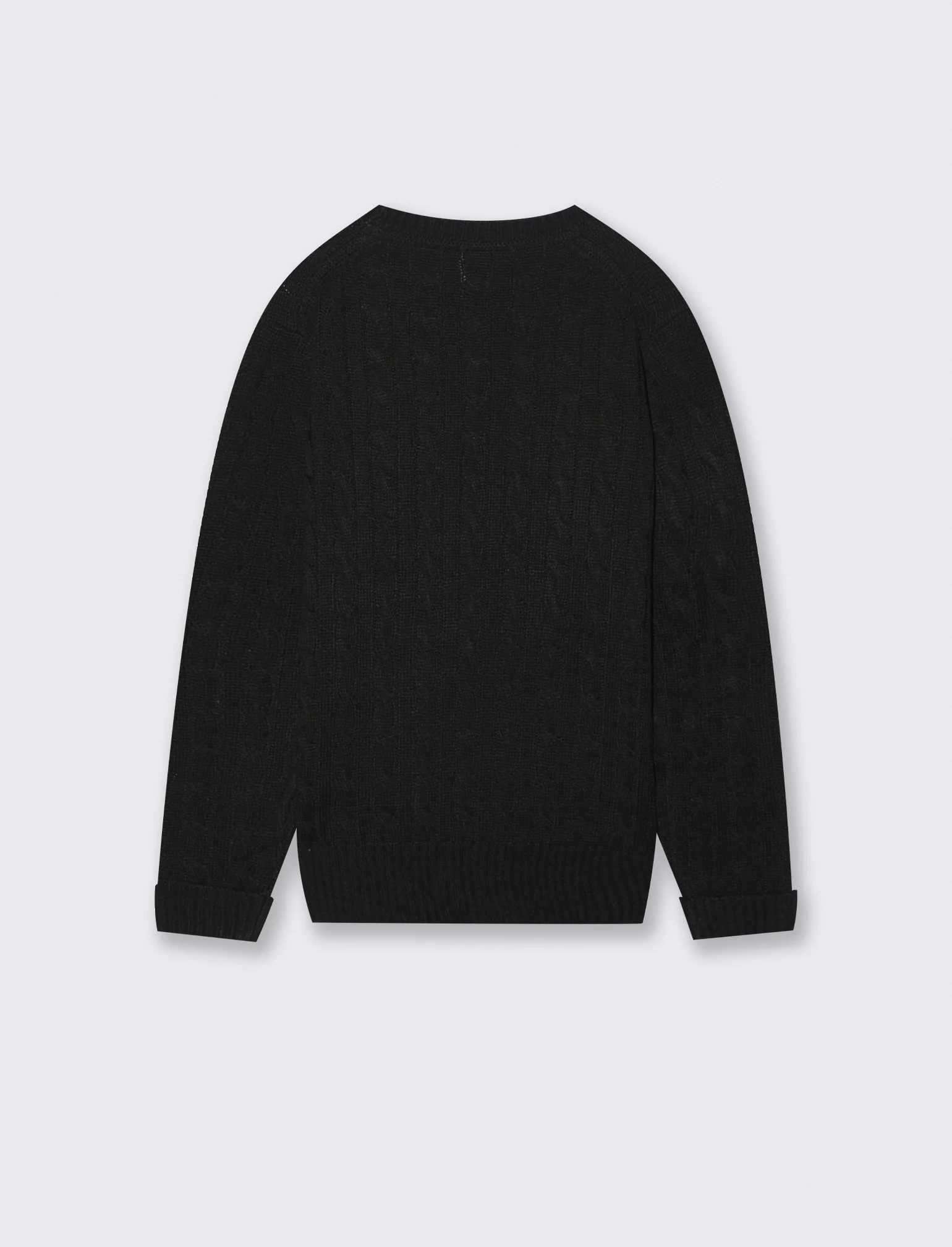 Maglia girocollo a traccia. - Nero - Image 2