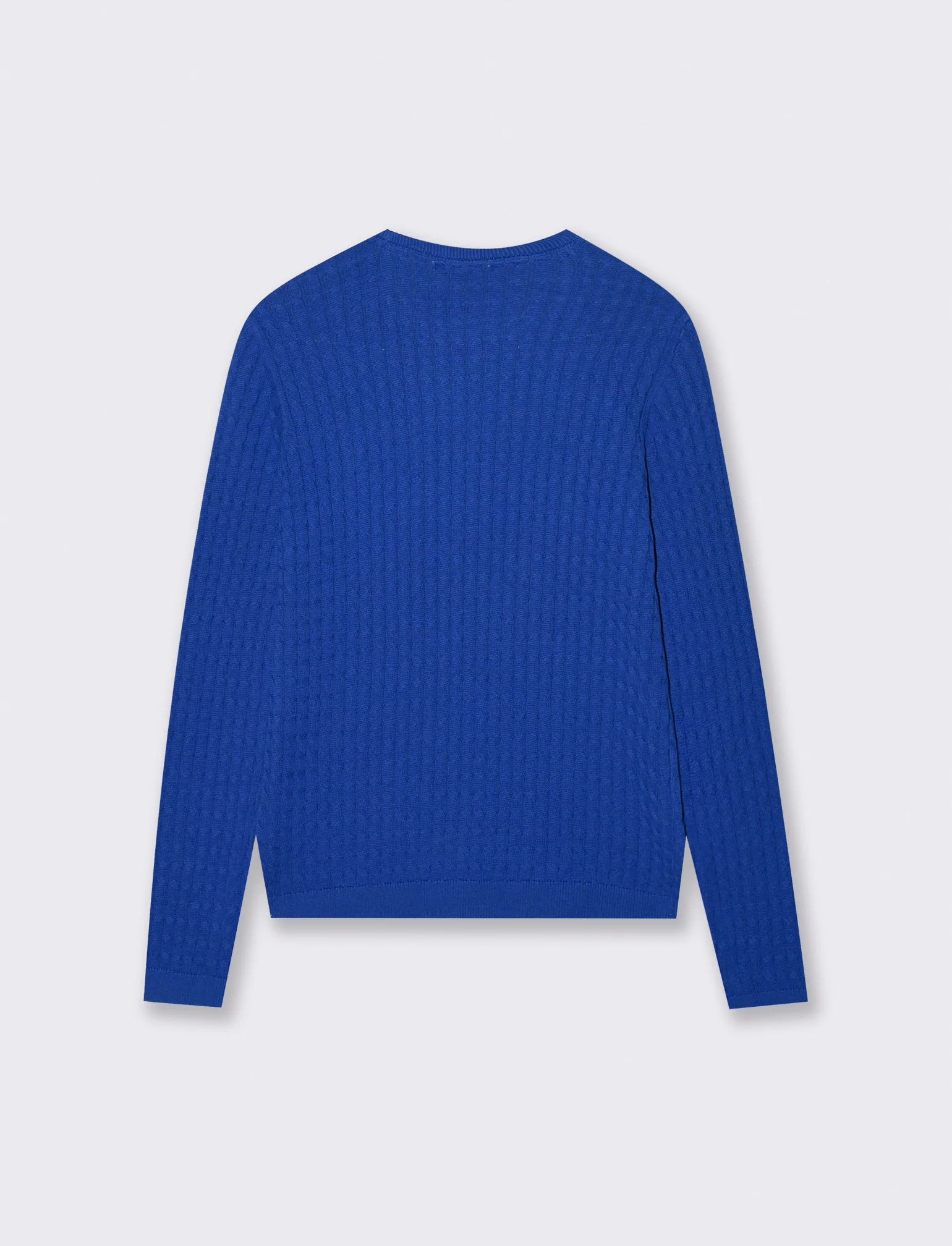 Maglia Girocollo a Treccia - Blu royal - Image 2
