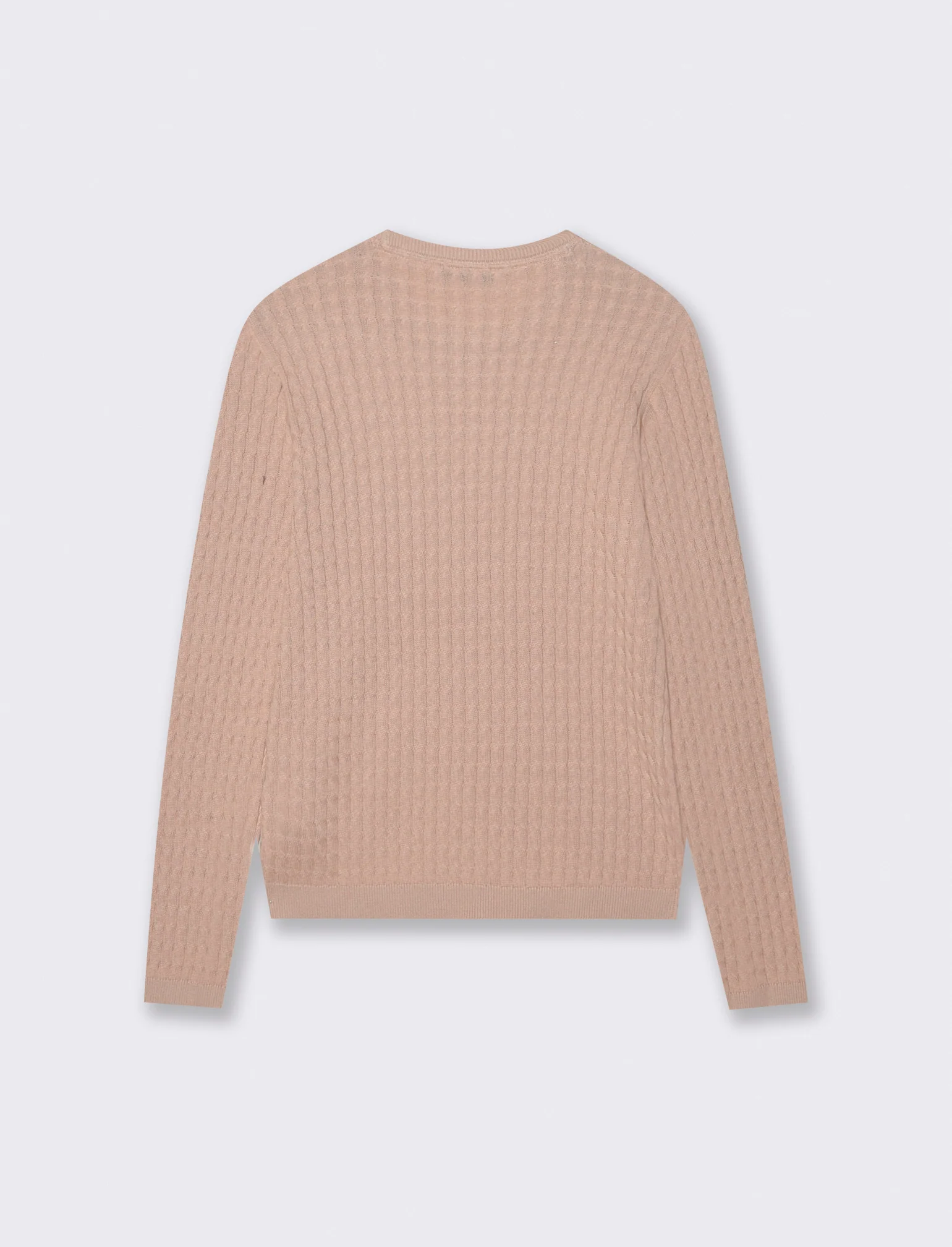 Maglia Girocollo a Treccia - Rosa chiaro - Image 2