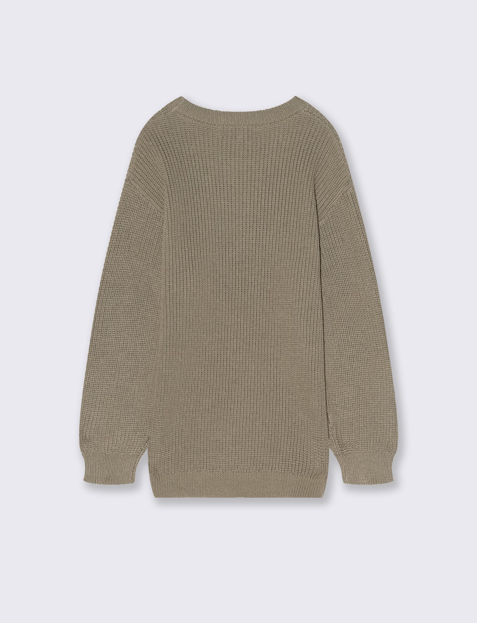 MAGLIA GIROCOLLO - Beige corda - Image 3