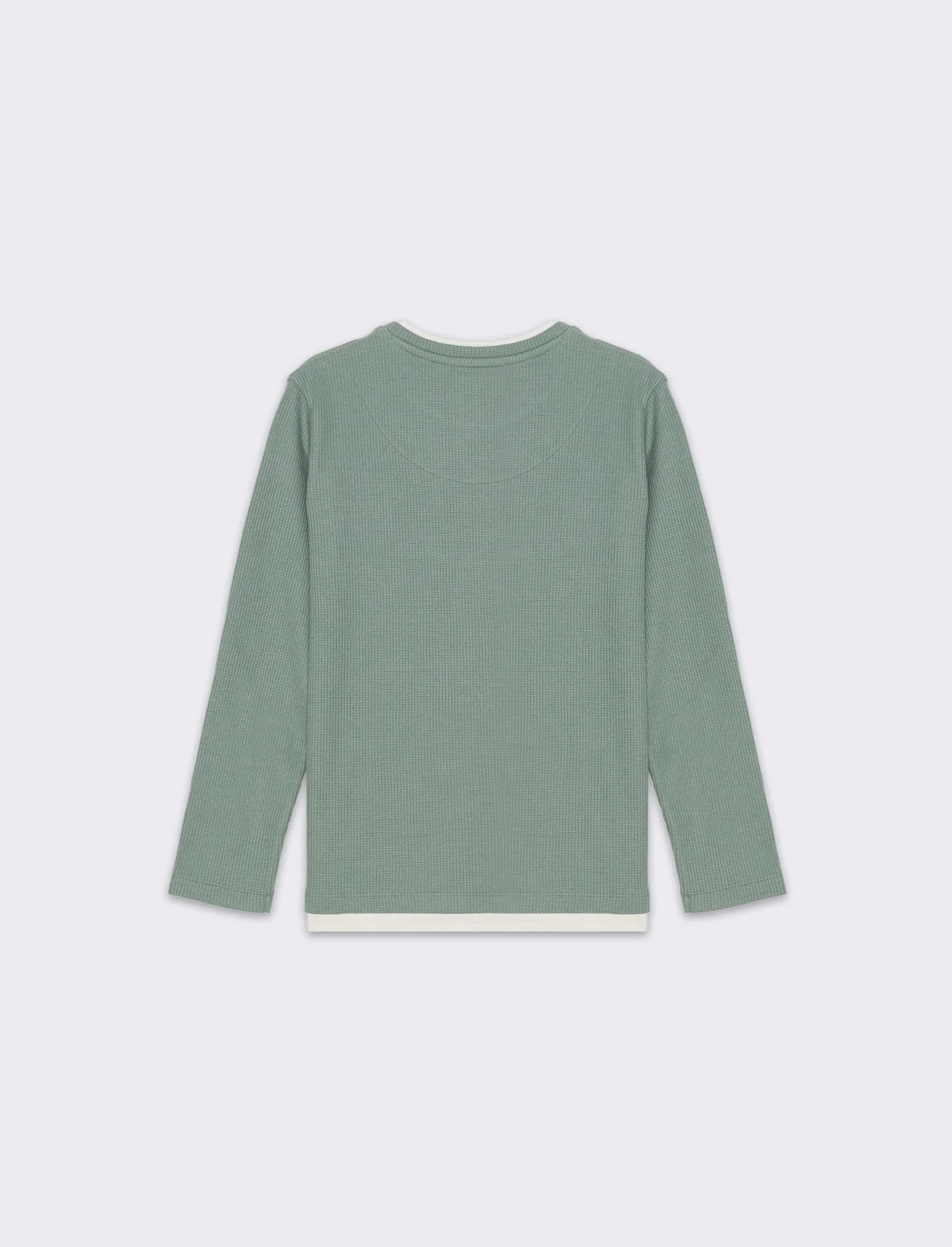 Maglia girocollo da bambino - Verde salvia - Image 4