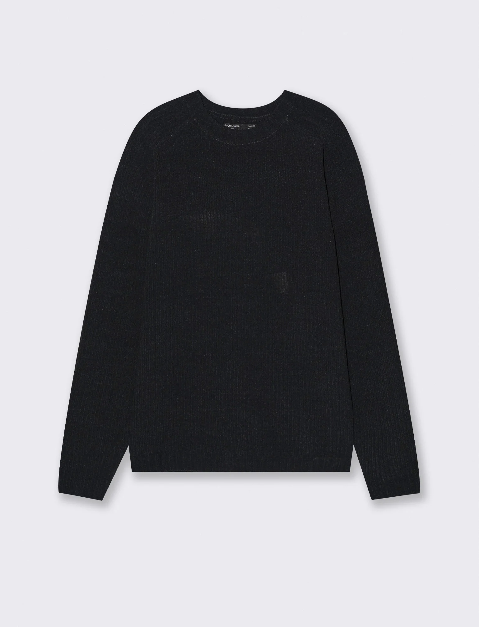 MAGLIA GIROCOLLO IN  CINIGLIA A COSTE - Nero - Image 2