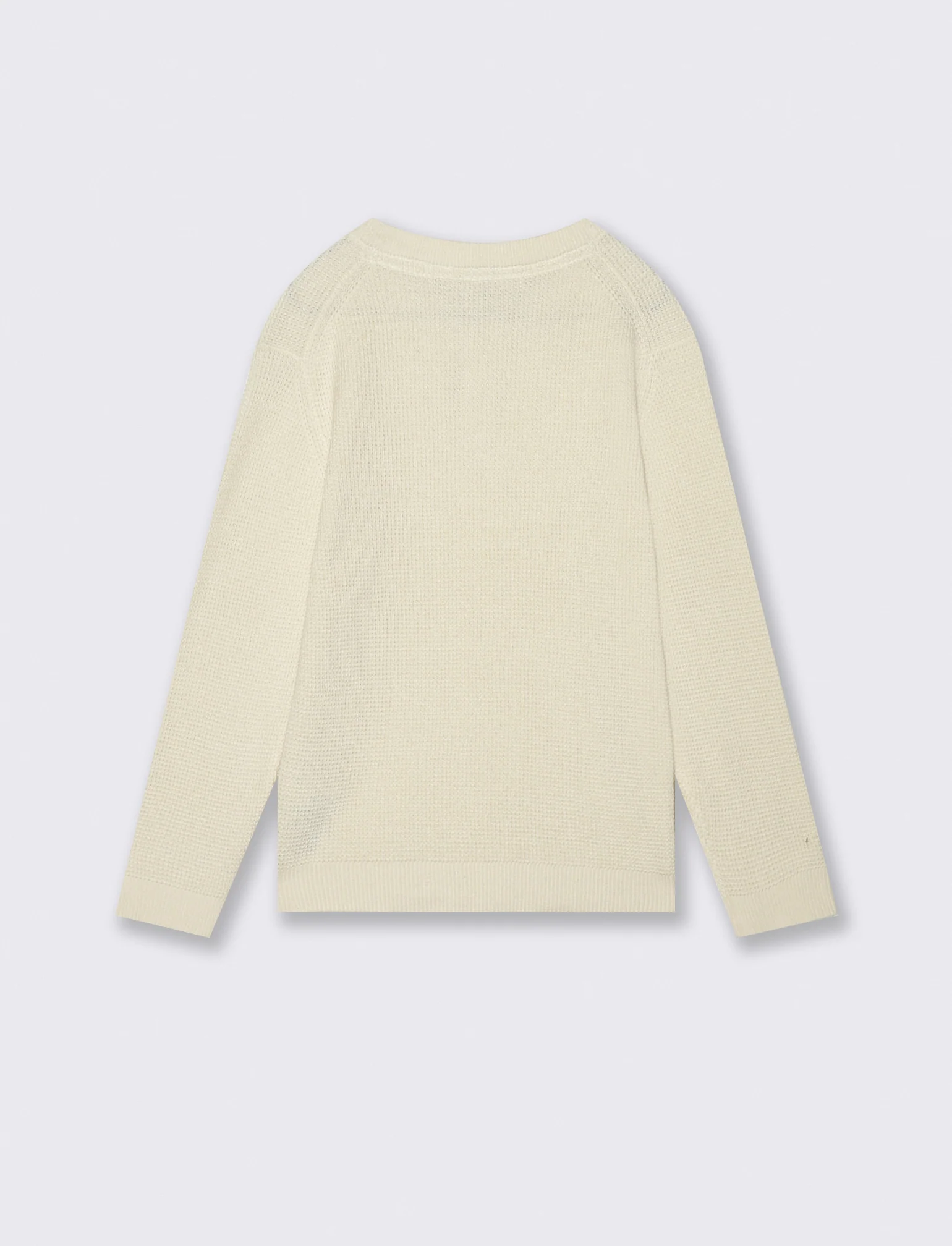 Maglia girocollo in cotone morbido e moderno - Beige - Image 2