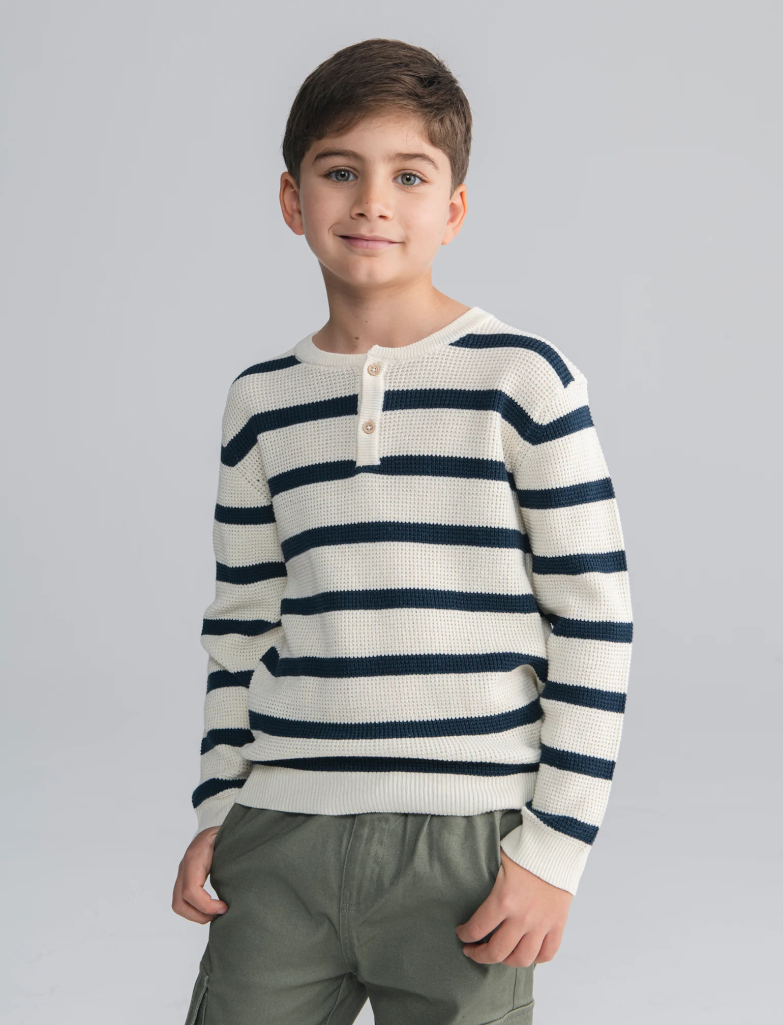 Maglia girocollo in cotone morbido e moderno - Righe - Image 4