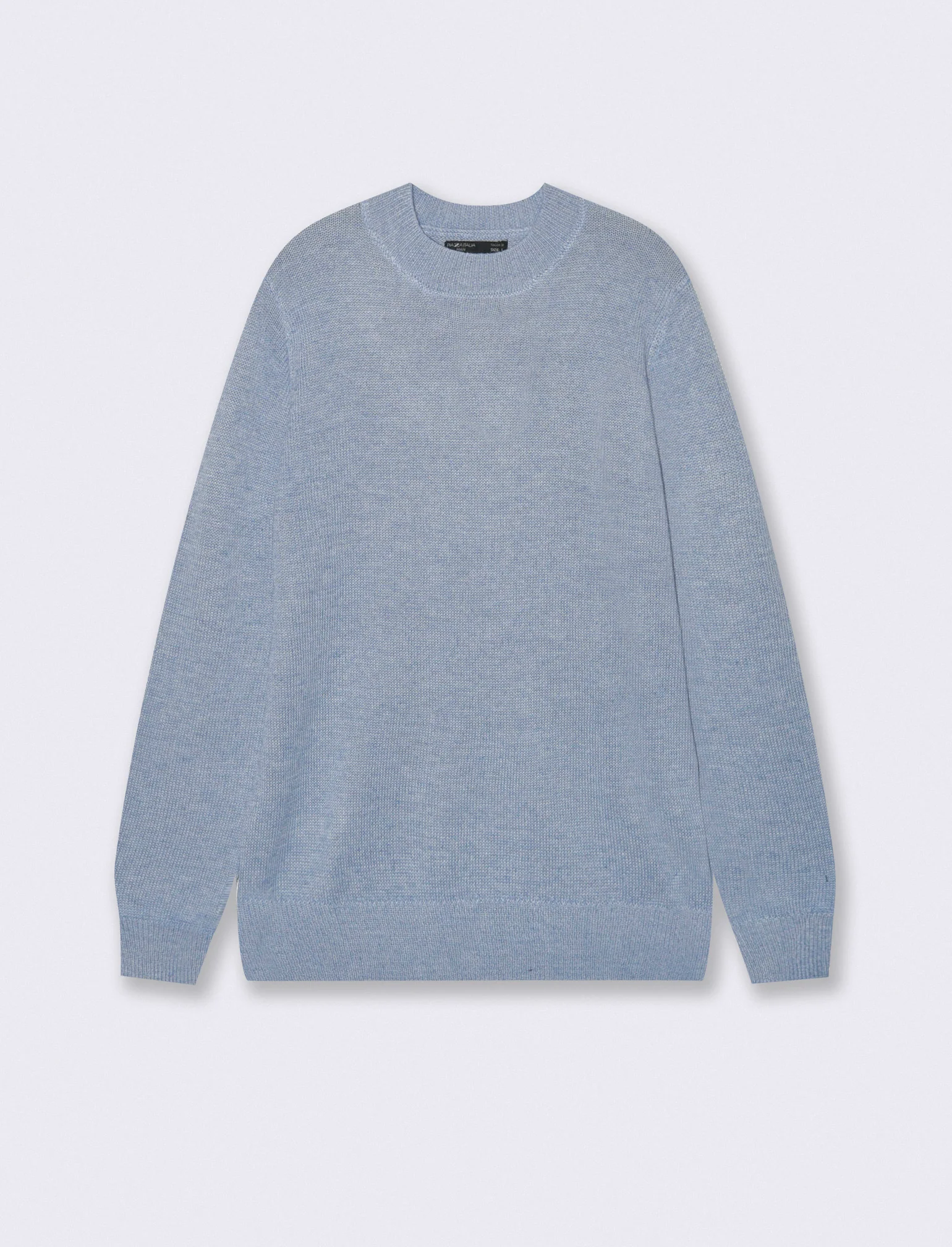 MAGLIA GIROCOLLO IN FILATO EFFETTO LANA - Azzurro