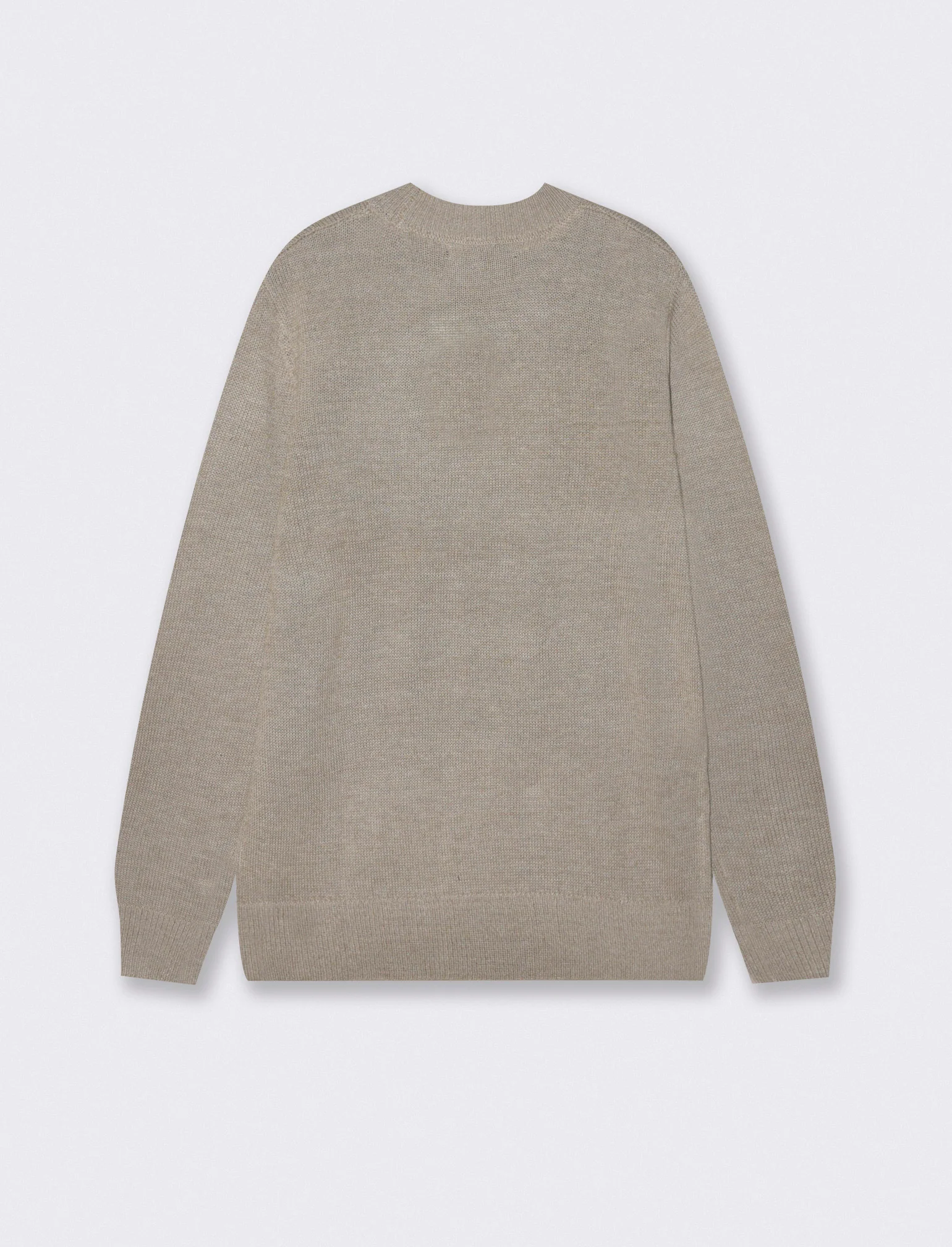 MAGLIA GIROCOLLO IN FILATO EFFETTO LANA - Beige - Image 2