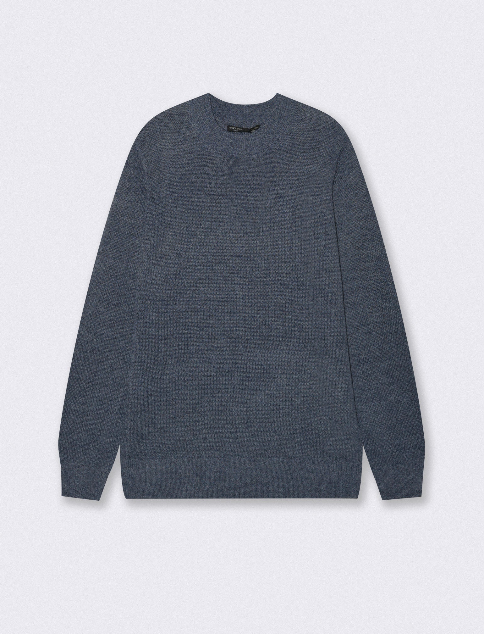 MAGLIA GIROCOLLO IN FILATO EFFETTO LANA - Blu