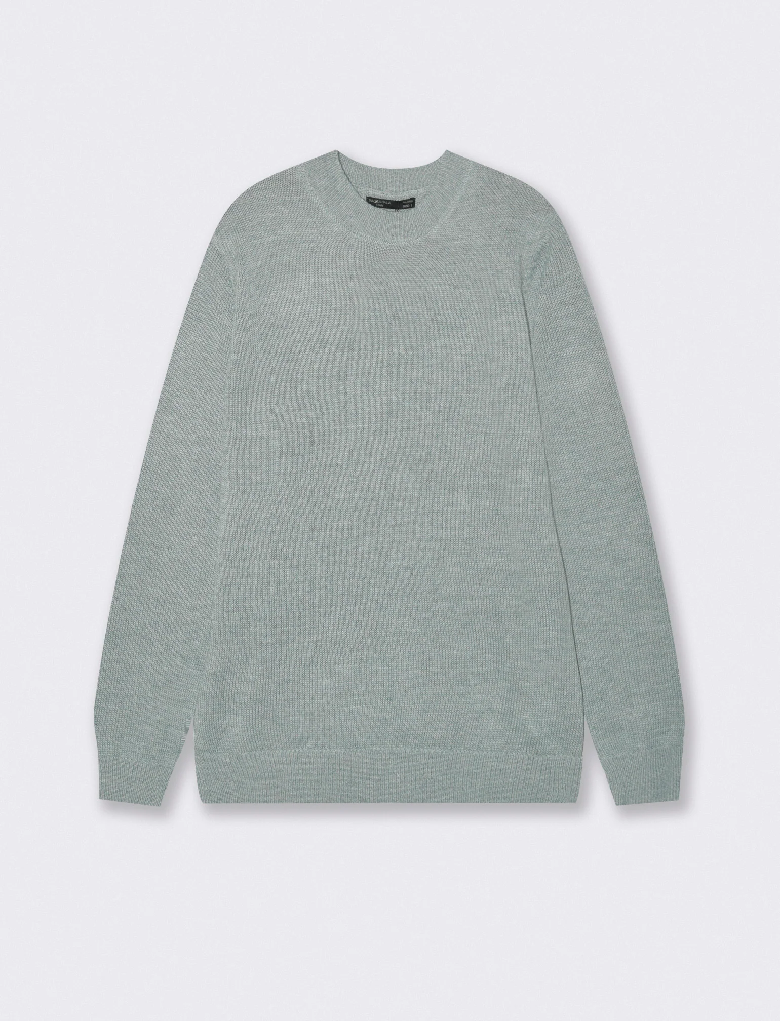 MAGLIA GIROCOLLO IN FILATO EFFETTO LANA - Verde chiaro