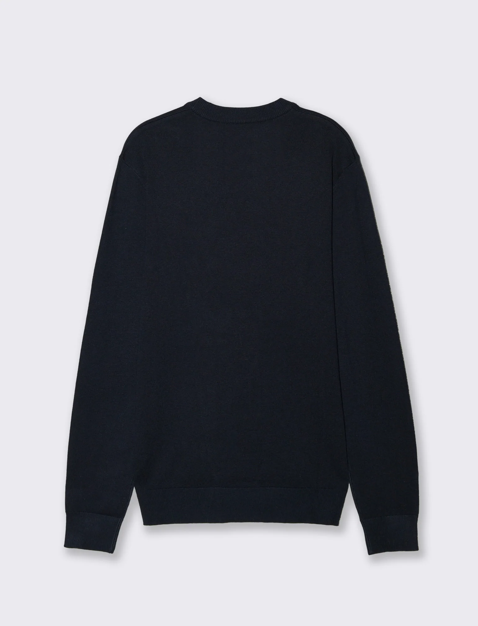 Maglia girocollo in filato premium - Blu - Image 2