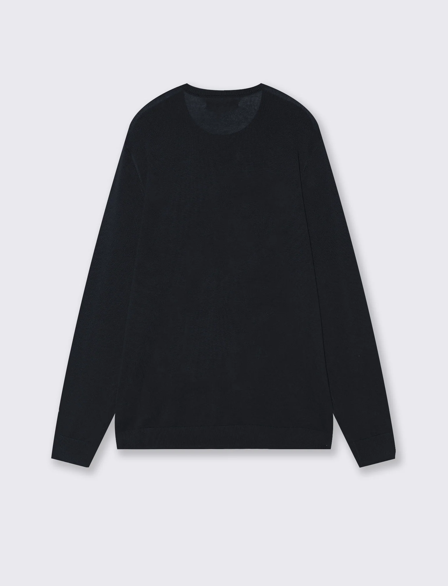 Maglia girocollo in puro cotone premium - Blu - Image 2