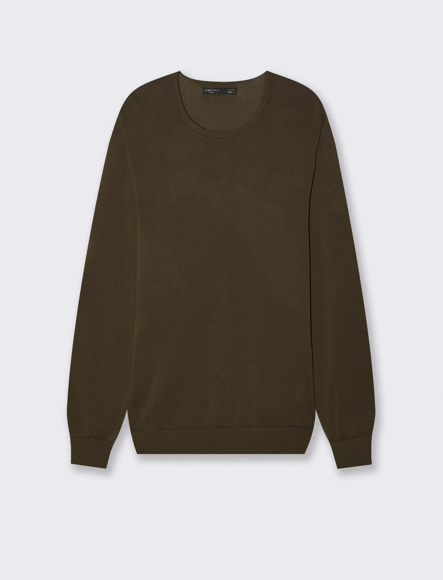 Maglia girocollo in puro cotone premium - Moro