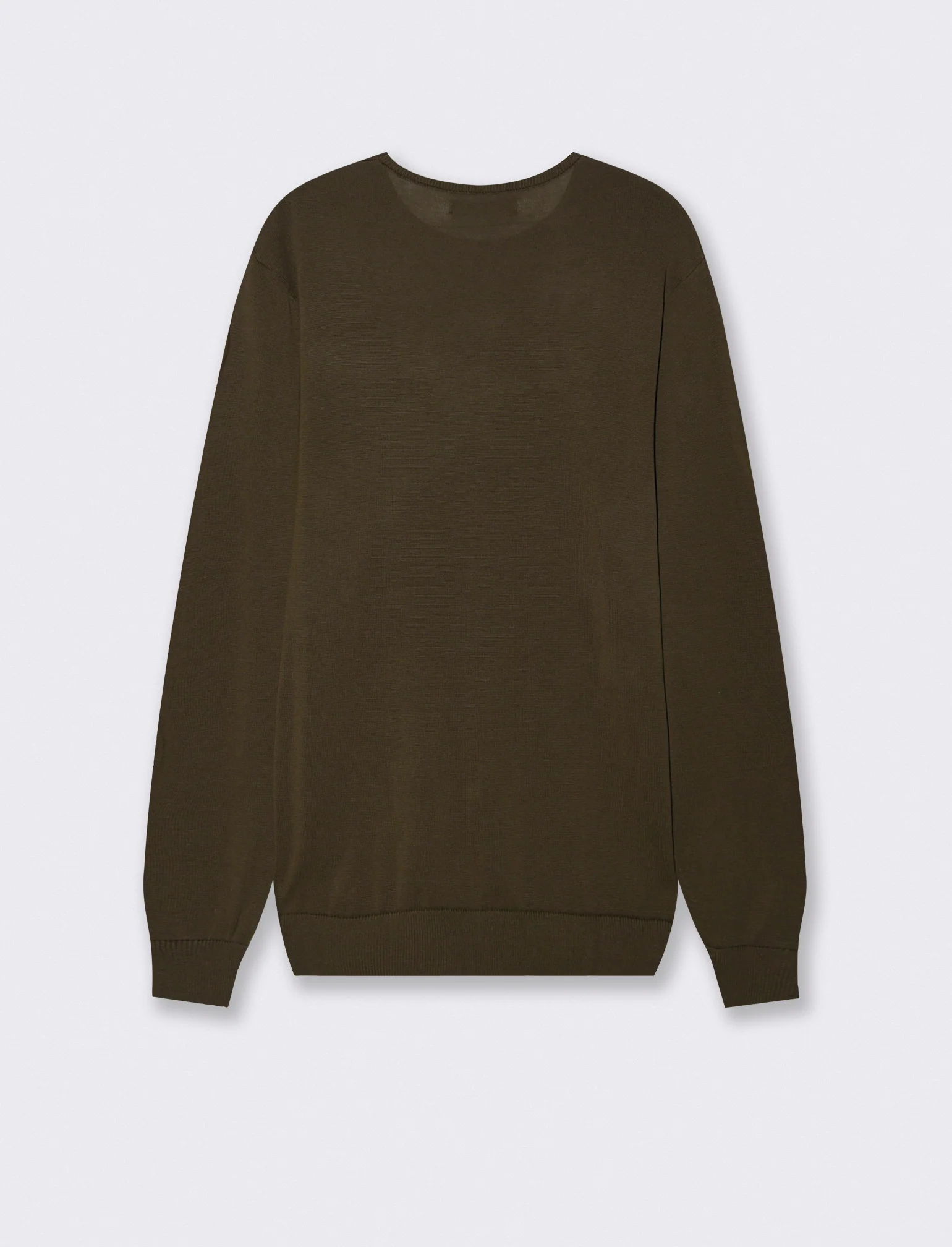 Maglia girocollo in puro cotone premium - Moro - Image 2