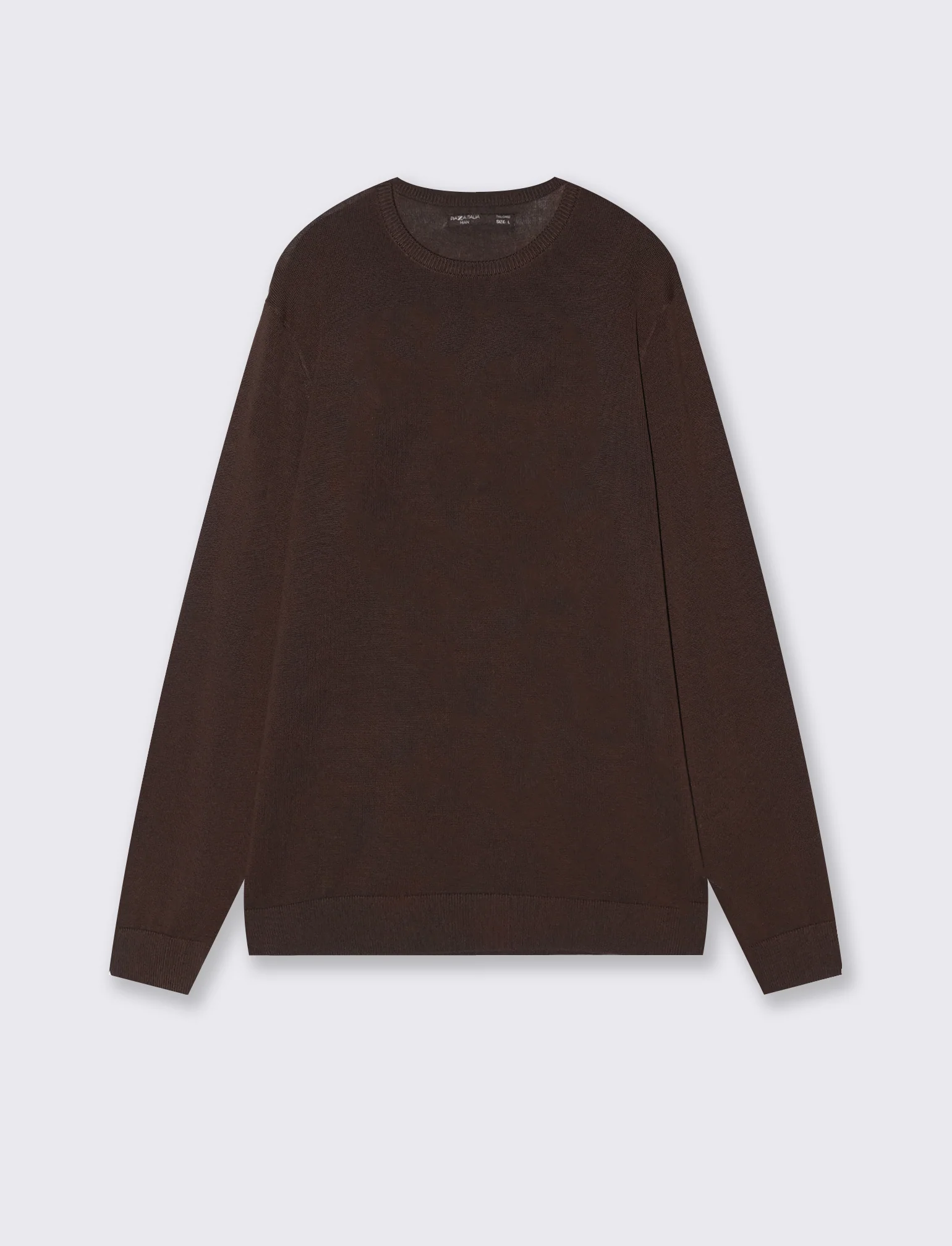 Maglia girocollo in puro cotone premium - Moro