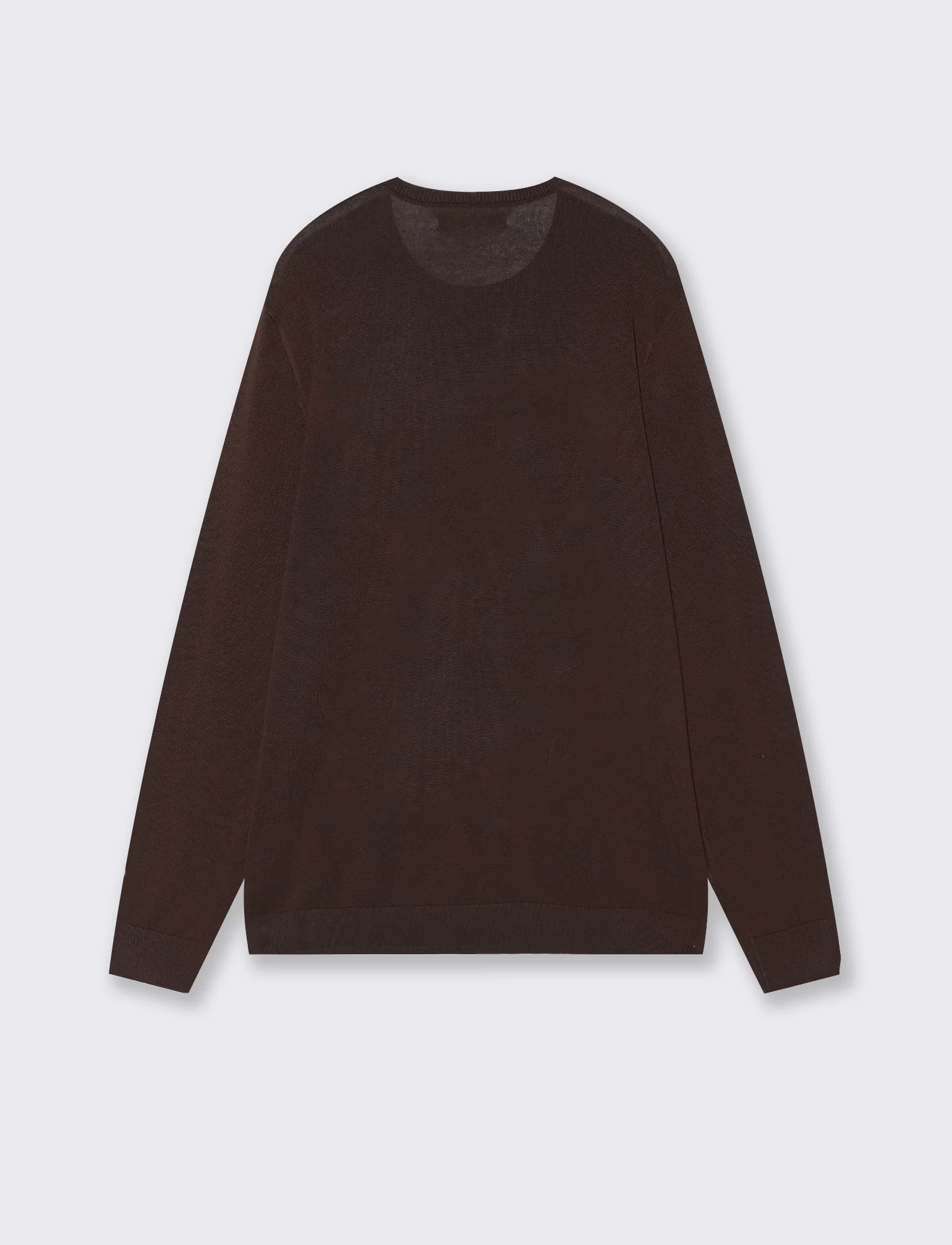 Maglia girocollo in puro cotone premium - Moro - Image 2