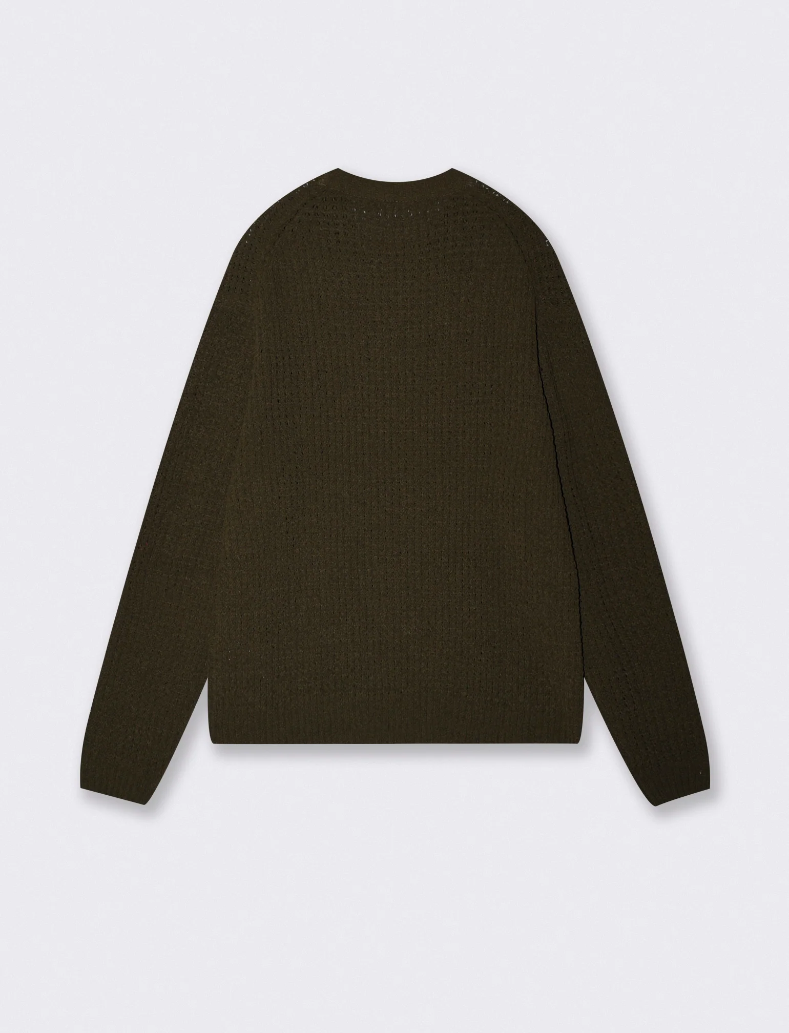 Maglia girocollo jacquard in ciniglia - Moro - Image 2