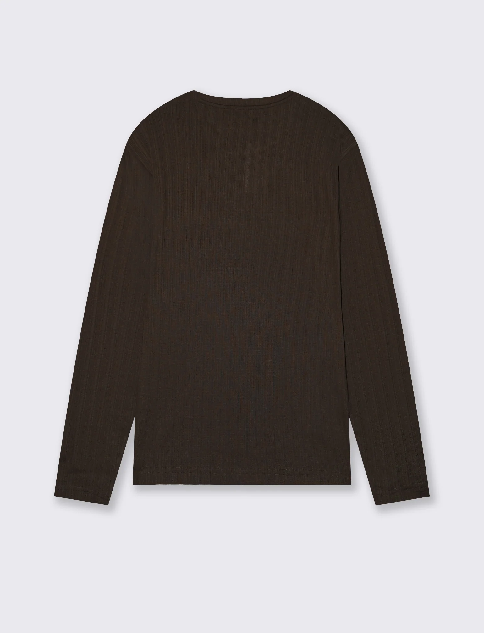 Maglia girocollo jacquard maniche lunghe - Moro - Image 5