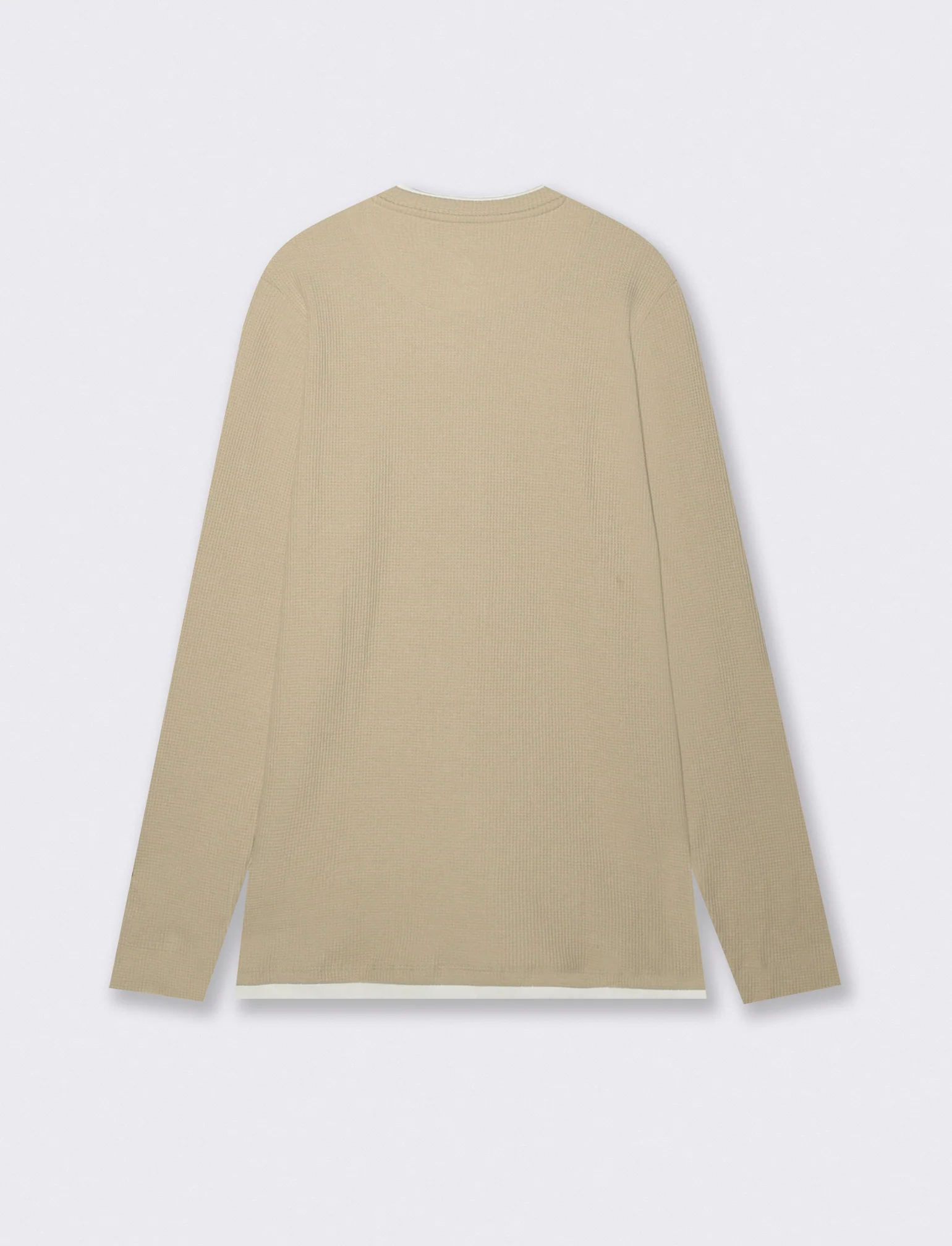 MAGLIA GIROCOLLO STRUTTURA WAFFEL - Beige - Image 2
