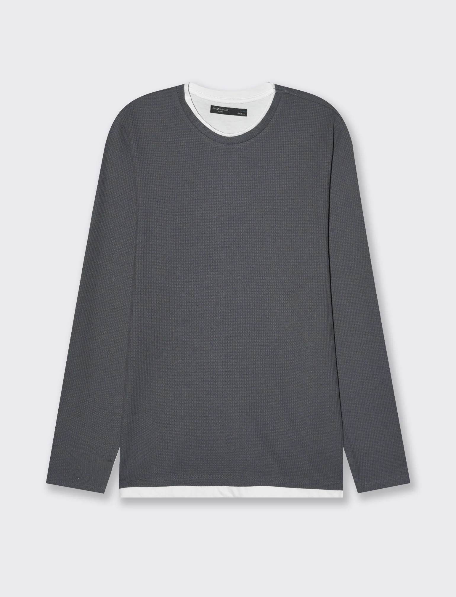 Maglia girocollo struttura waffel da uomo - Avion