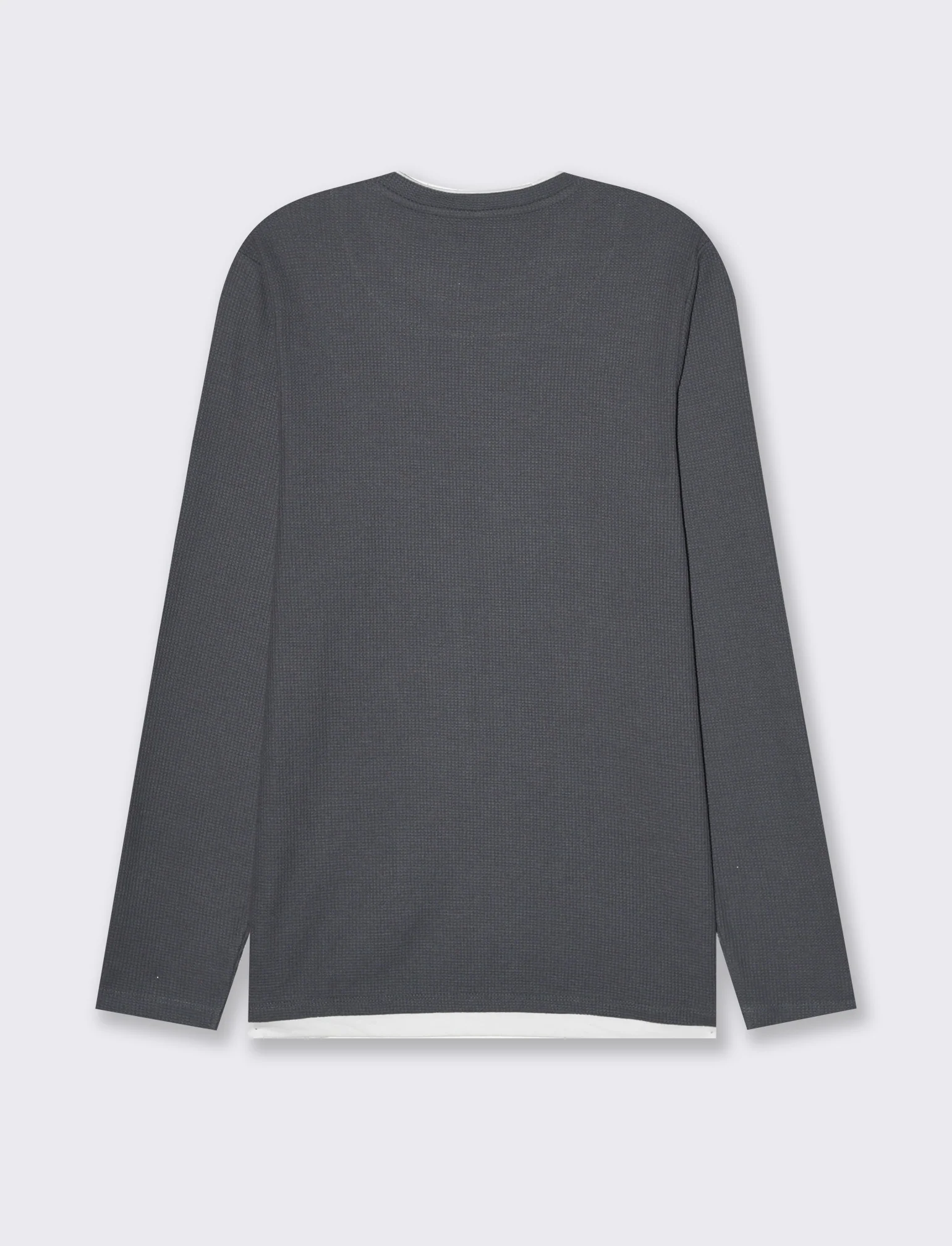 Maglia girocollo struttura waffel da uomo - Avion - Image 2