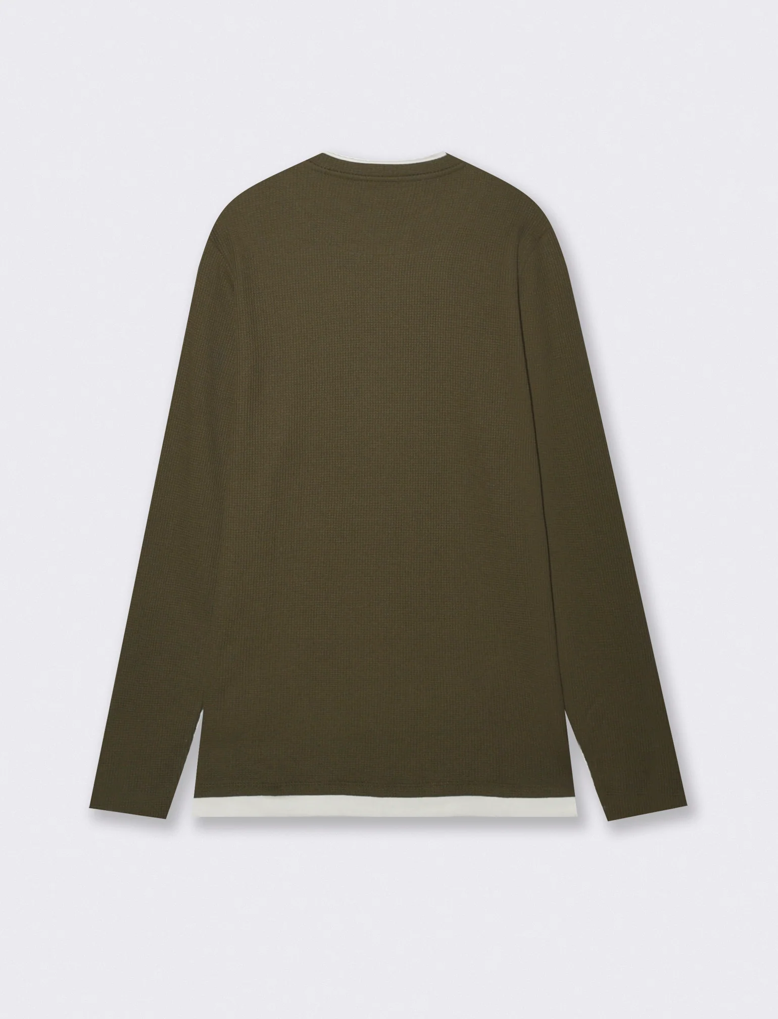 MAGLIA GIROCOLLO STRUTTURA WAFFEL - Verde militare - Image 2