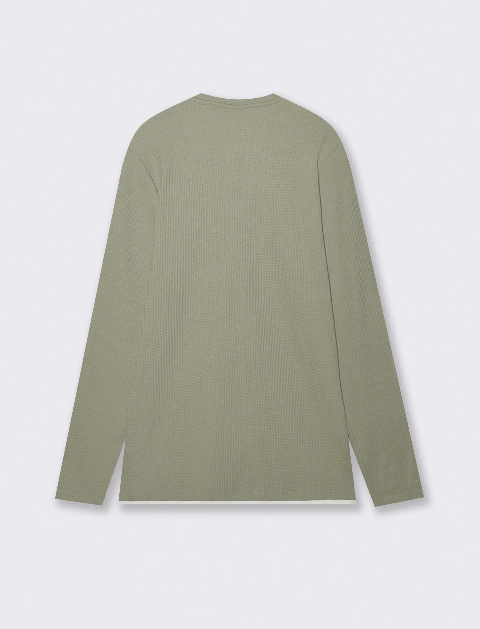 MAGLIA GIROCOLLO STRUTTURA WAFFEL - Verde salvia - Image 2