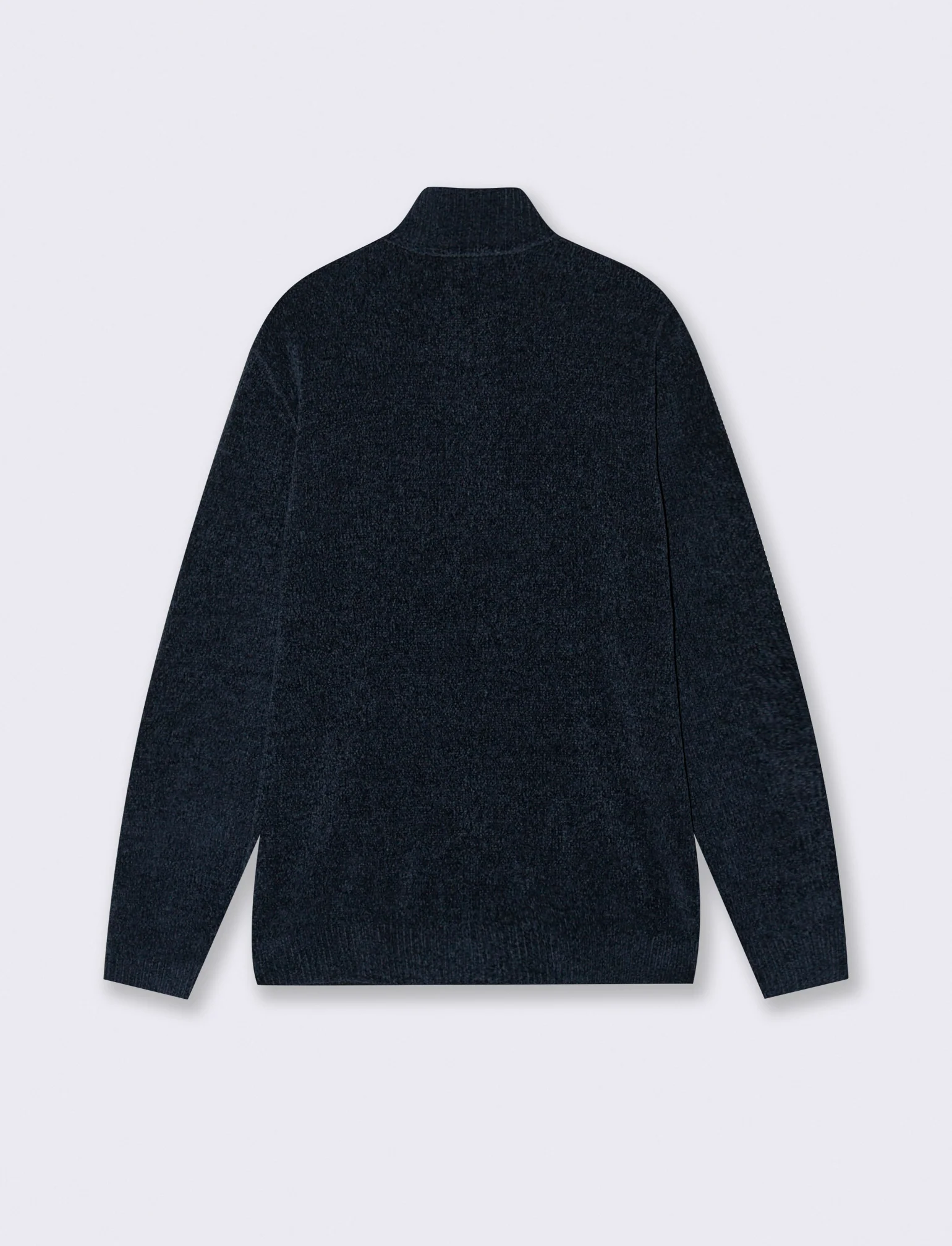 MAGLIA IN CINIGLIA COLLO ALTO CON CERNIERA. - Blu - Image 3