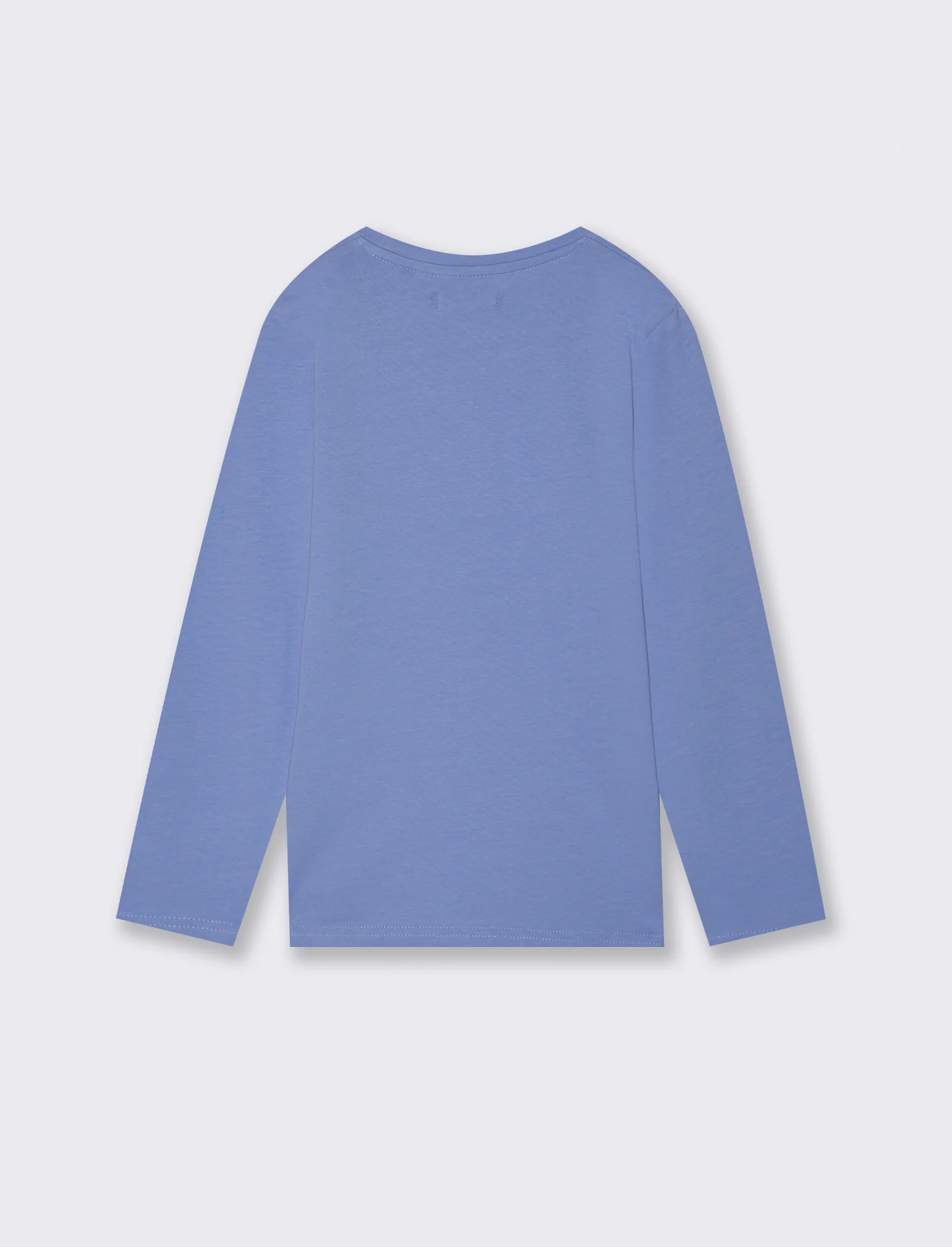 Maglia in cotone manica lunga. - Azzurro - Image 3