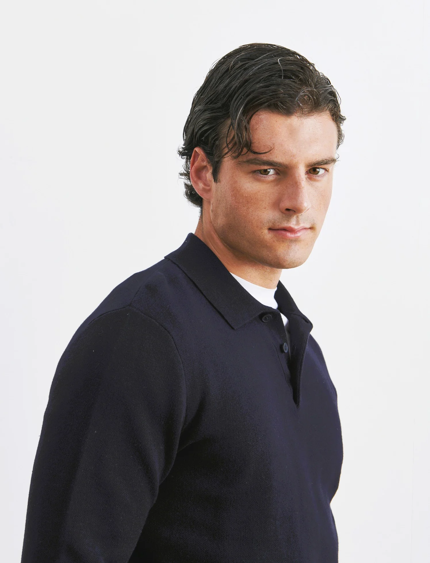 MAGLIA IN COTONE MODELLO POLO - Blu - Image 2