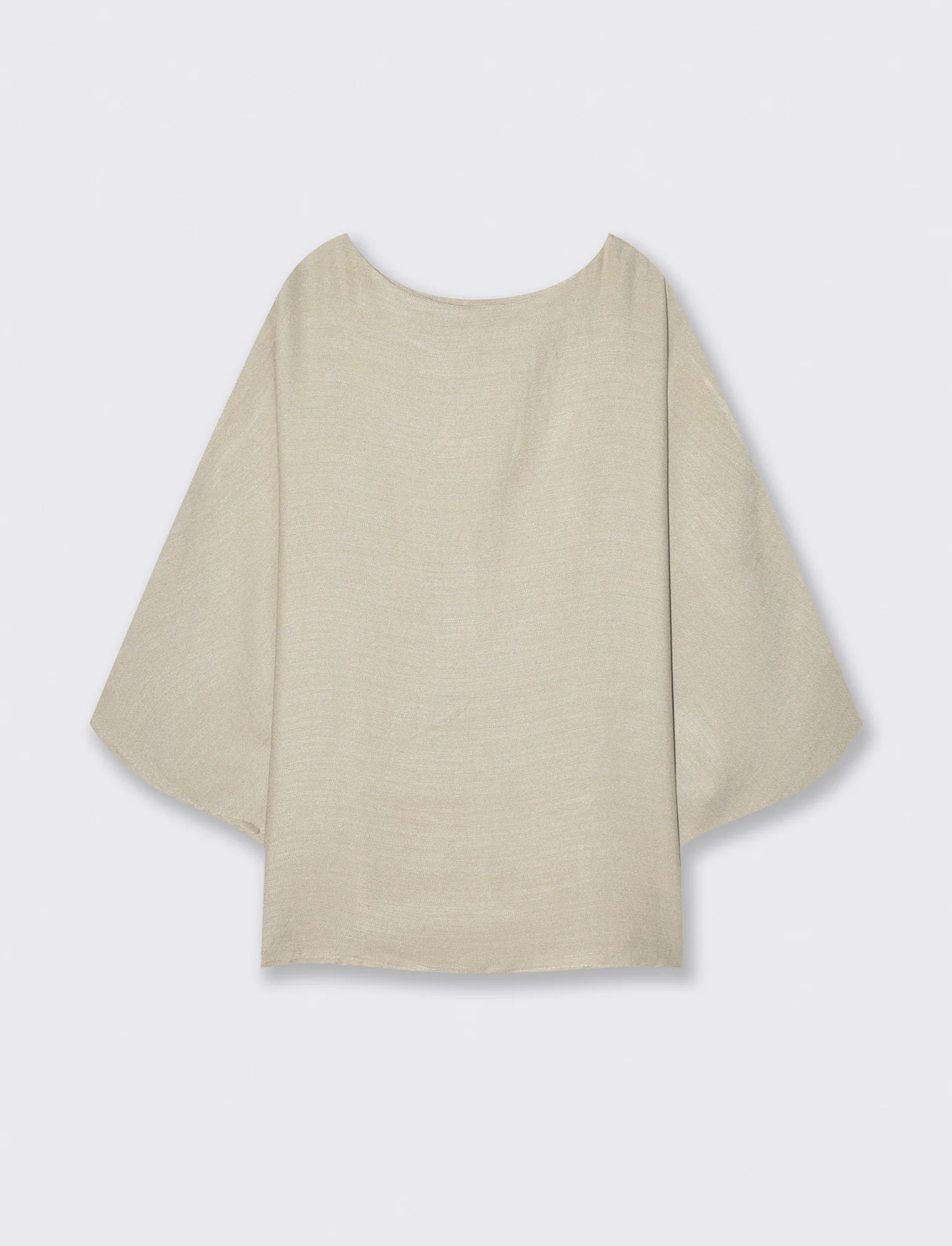 Maglia Manica a Tre Quarti Morbida - Grigio fango - Image 2