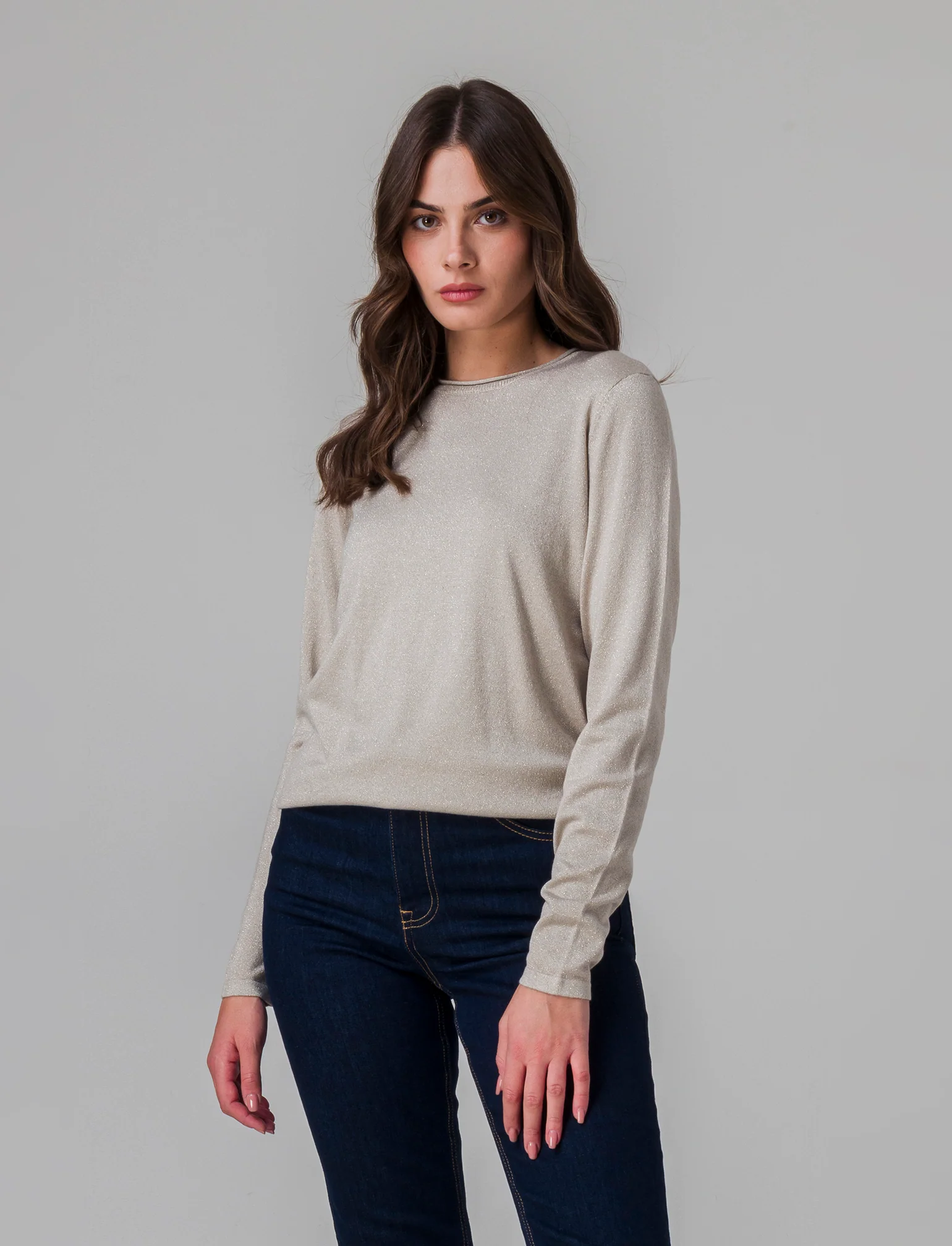Maglia manica lunga da donna - Sabbia - Image 3