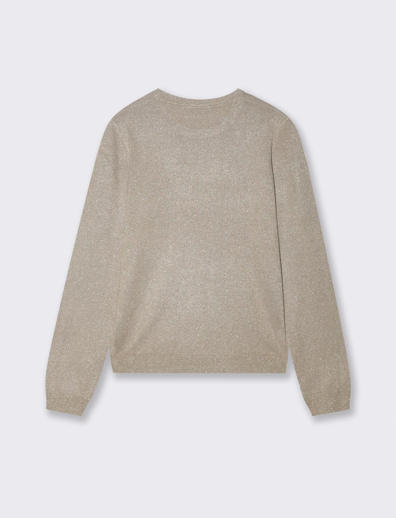 MAGLIA MANICA LUNGA EFFETTO METALLO - Beige grano - Image 2