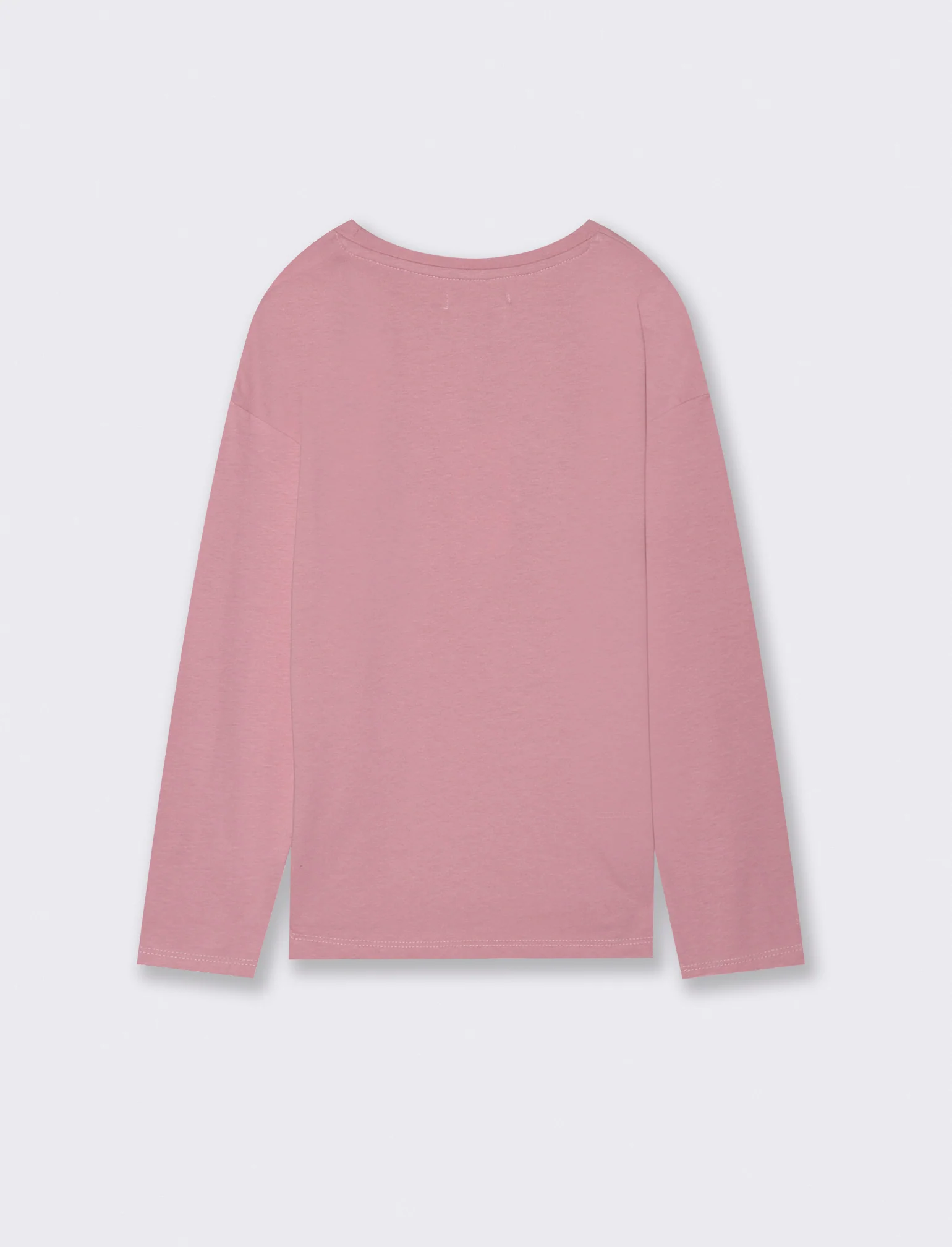 Maglia manica lunga in cotone. - Rosa - Image 3