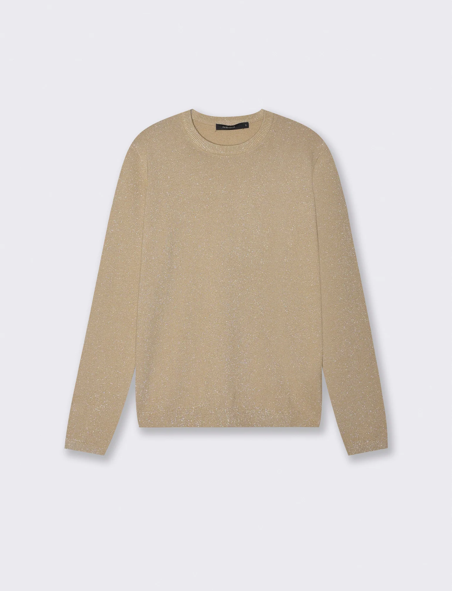 Maglia manica lunga lurex - Beige