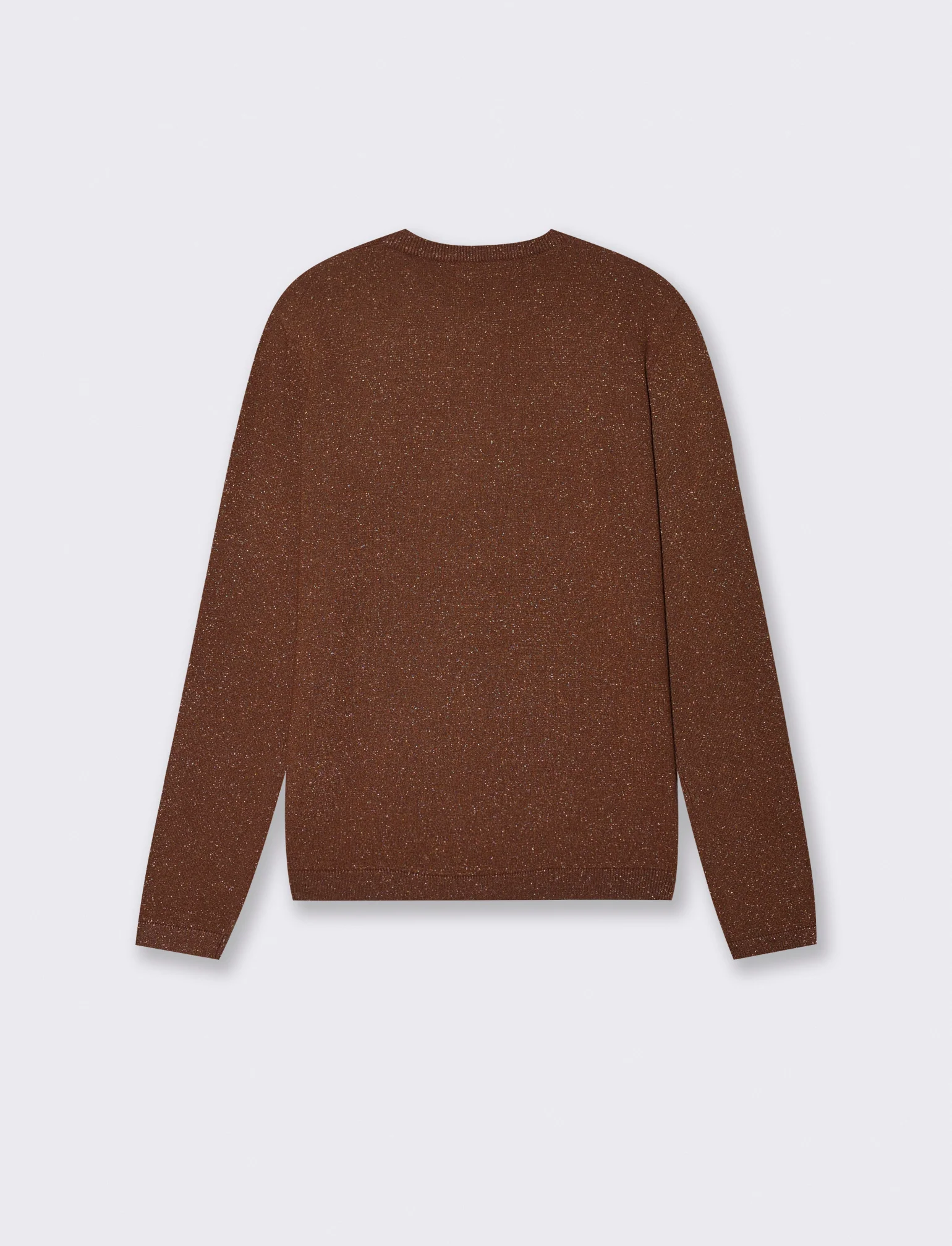 Maglia manica lunga lurex - Marrone cioccolato - Image 2